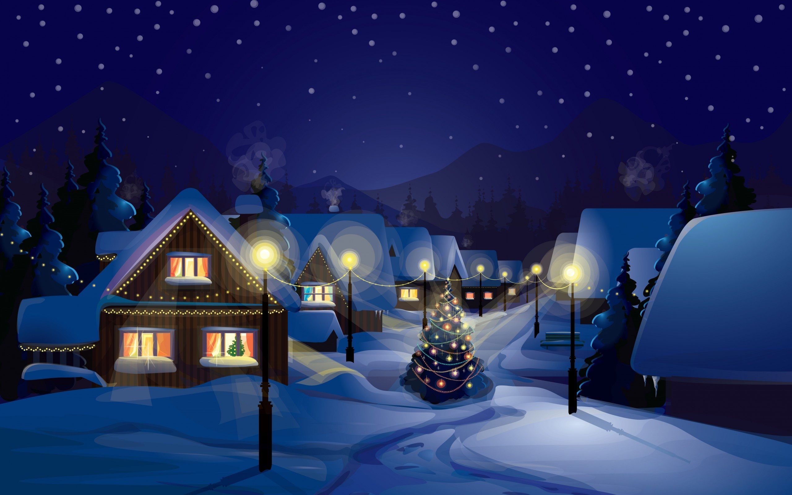 2560x1600 Free download Christmas Village Painting Wallpaper HD Download For Desktop [2560x1600] for your Desktop, Mobile & Tablet. Explore Christmas Village Wallpaper. Village Wallpaper, Christmas Village Background, Christmas Village Background