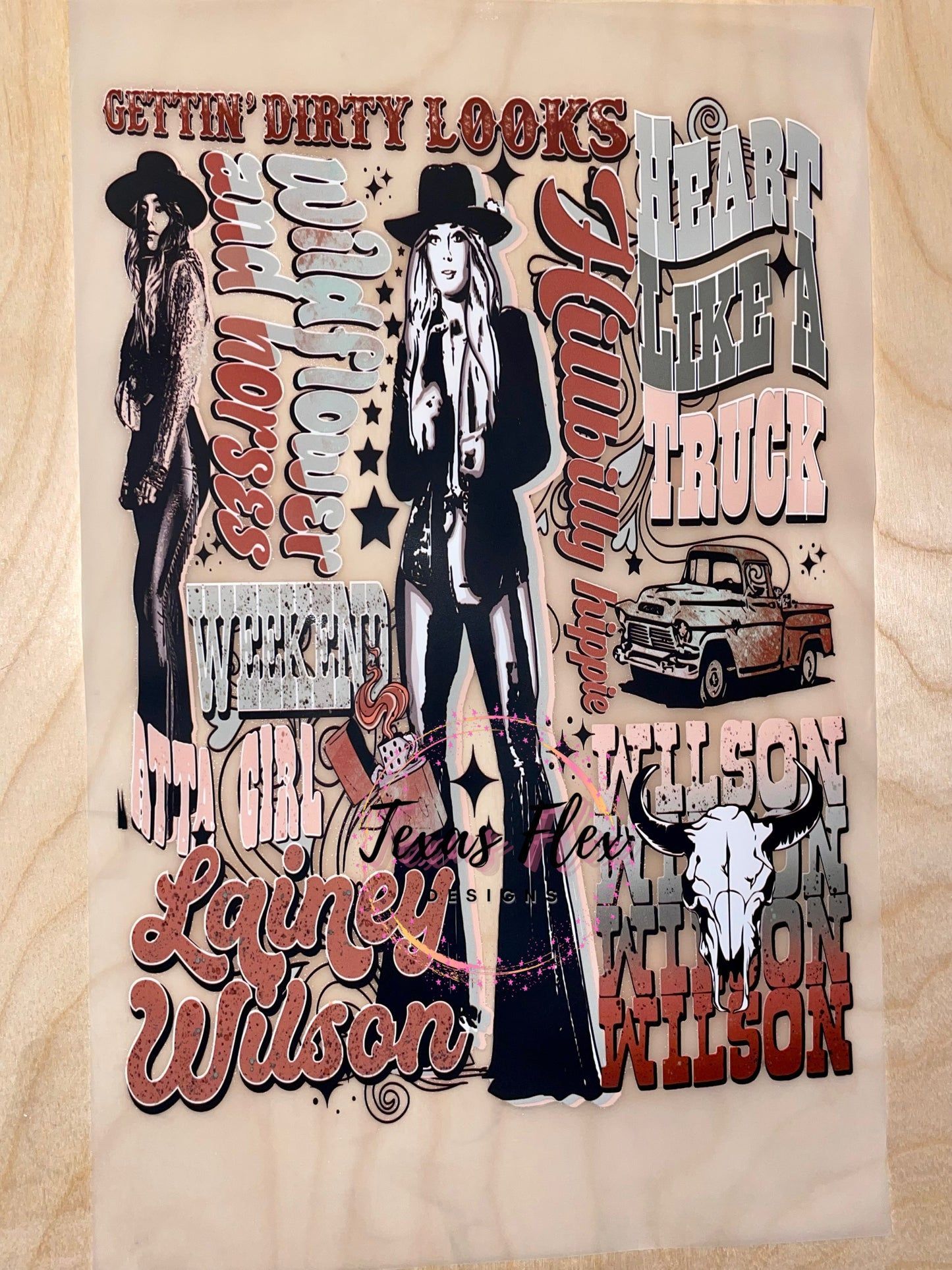 1445x1927 Lainey Wilson DTF Transfer sheets