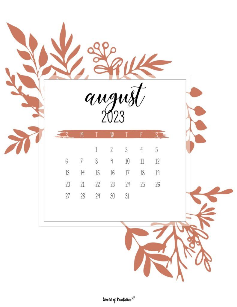 791x1024 Best August 2023 Calendars