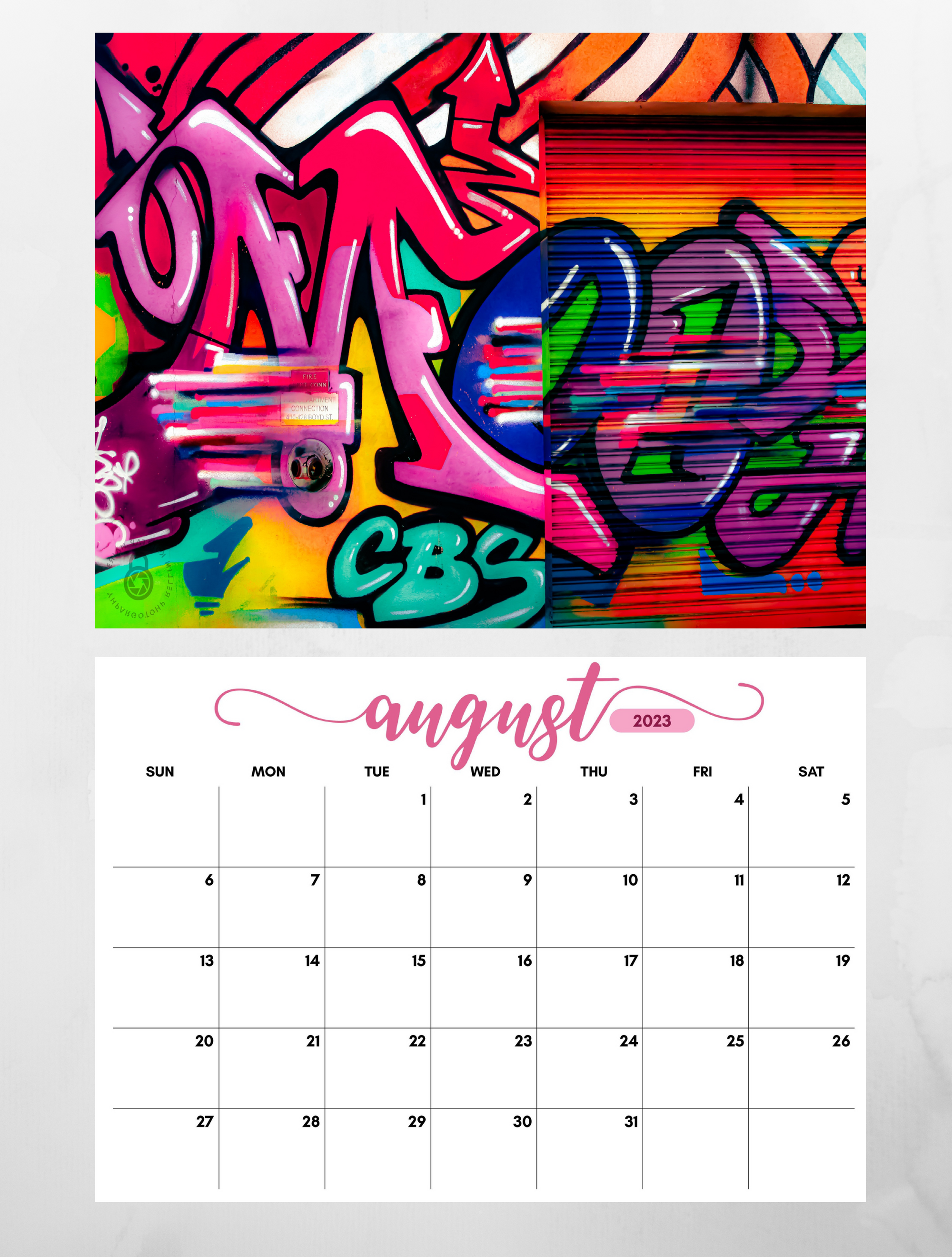 2000x2640 Art is life Wall Calendar 2023