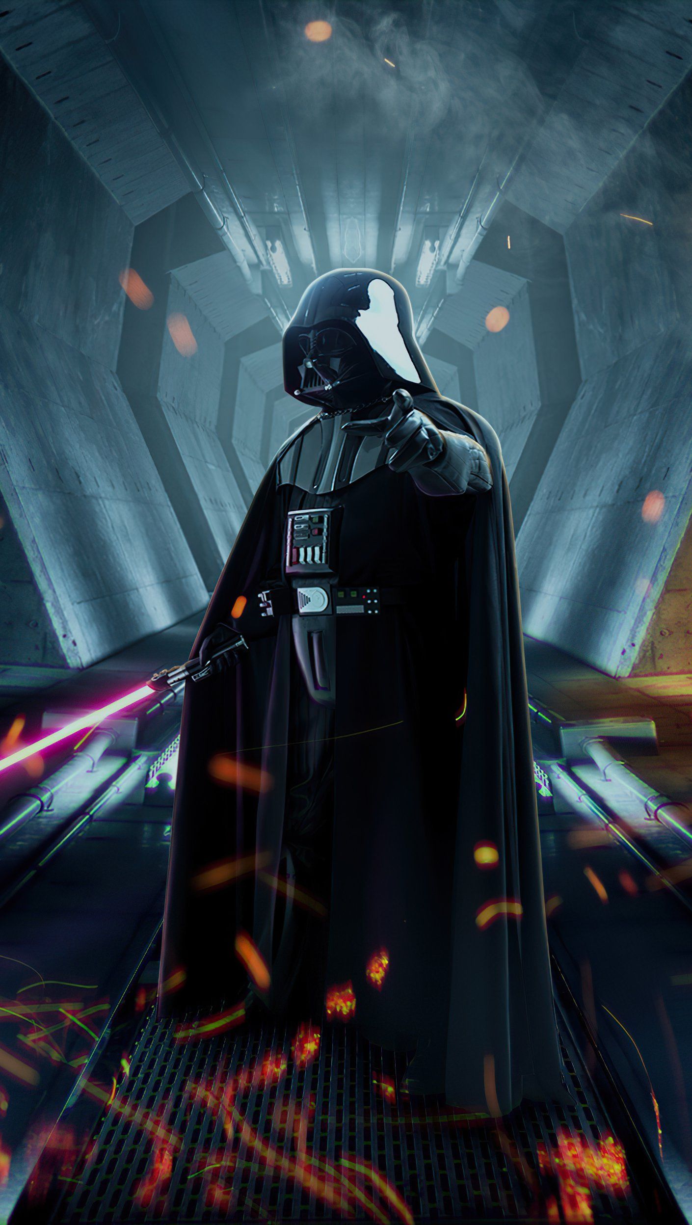 1410x2496 Darth Vader from Star Wars Fanmade Wallpaper 4k Ultra HD