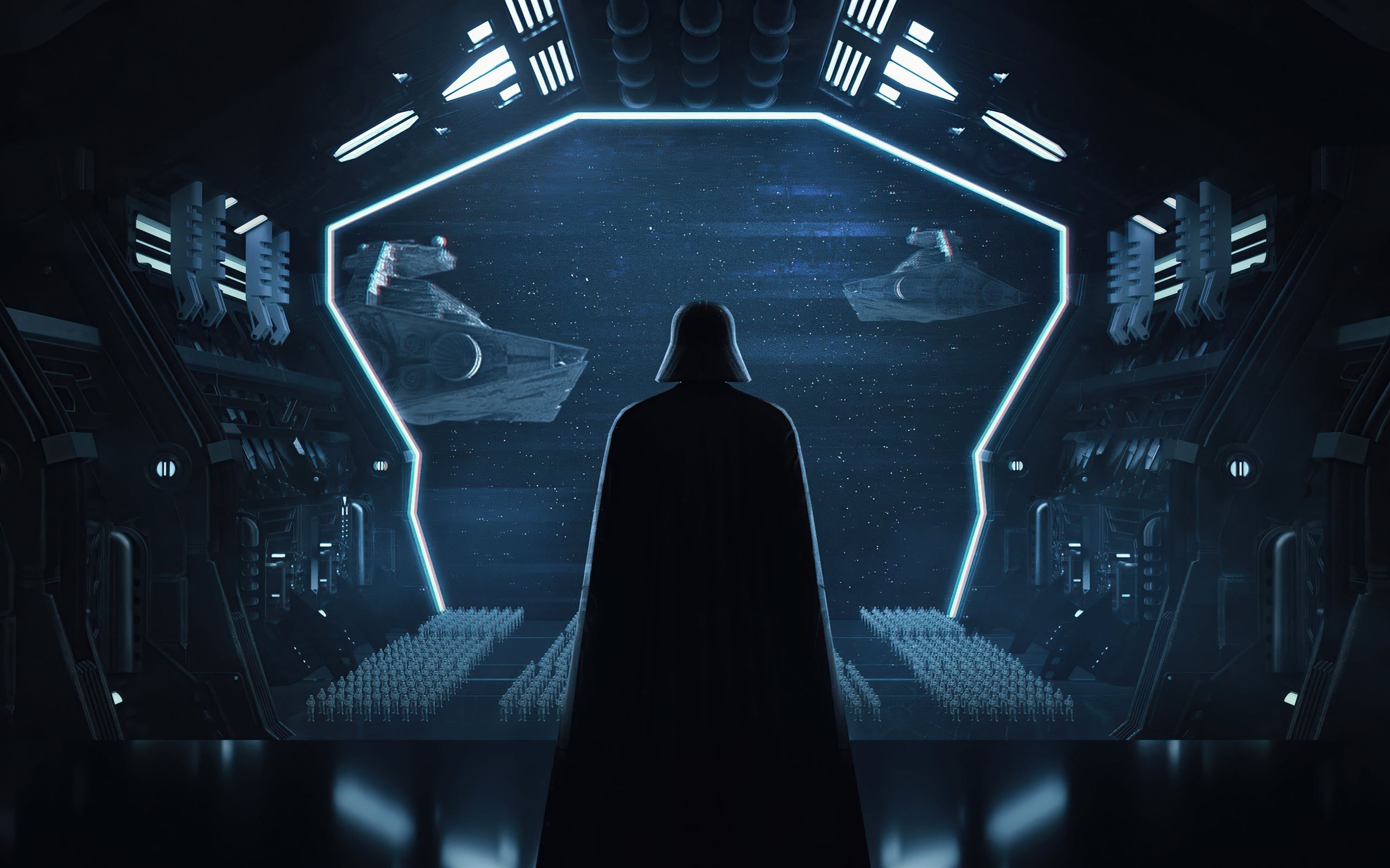 2560x1600 darth vader ship 8k MacBook Air Wallpaper Download