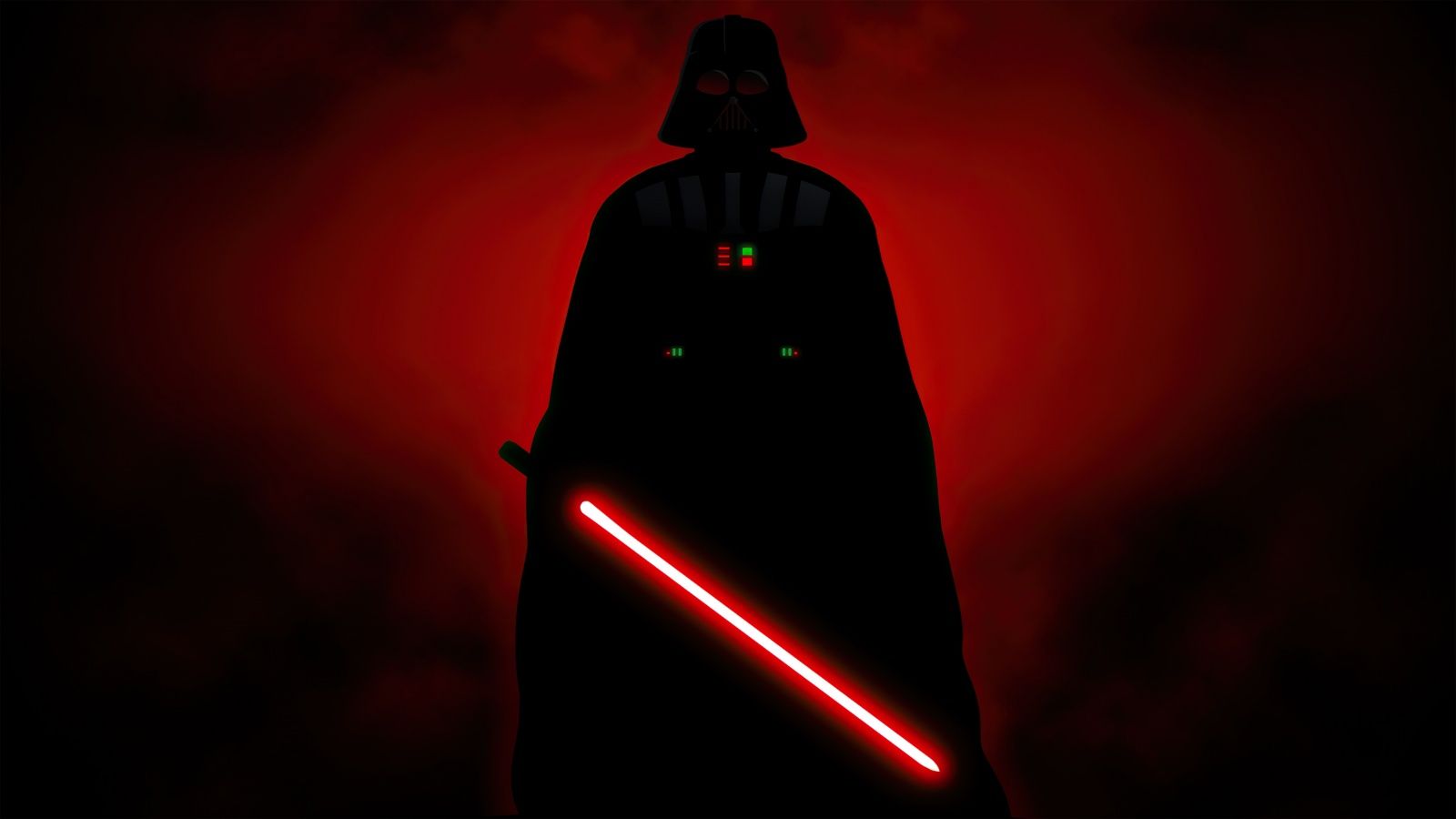 1600x900 Darth Vader Wallpaper 4K, Lightsaber, Dark background