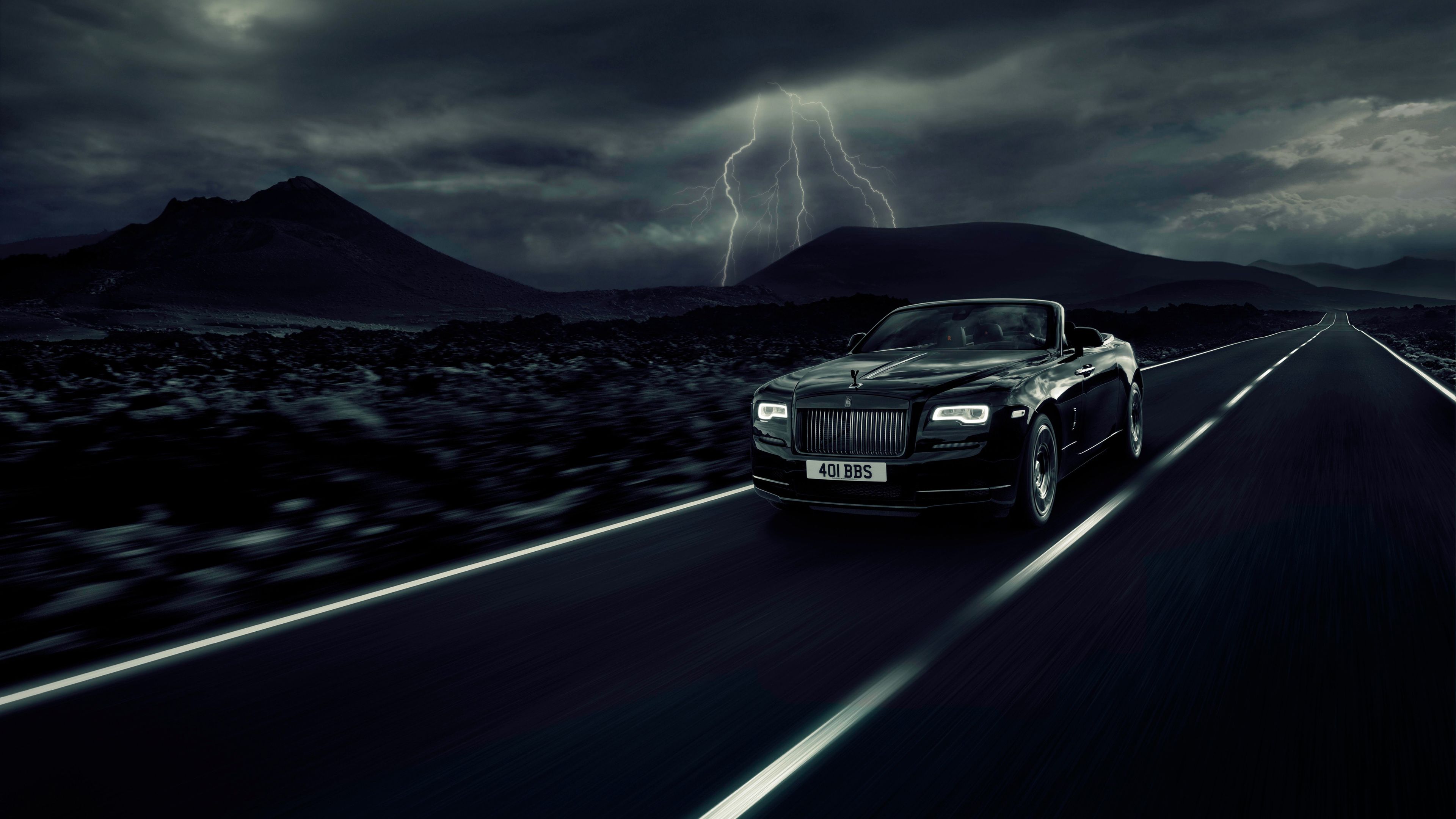 3840x2160 Wallpaper 4k 2017 Rolls Royce Dawn Black Badge Wallpaper
