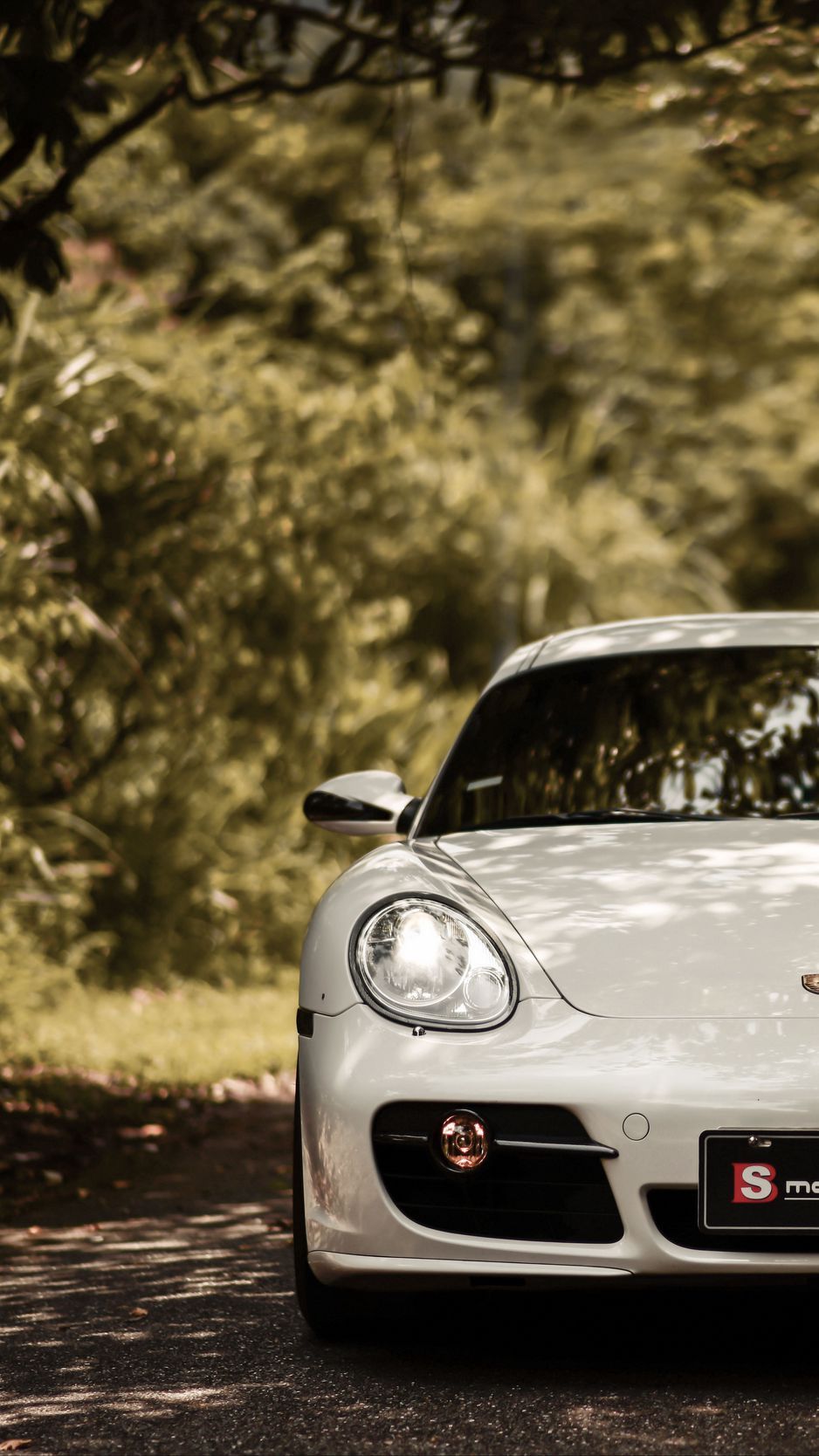 938x1668 Download Wallpaper 938x1668 Porsche Cayman S, Porsche, Car, White, Front View Iphone 8 7 6s 6 For Parallax HD Background