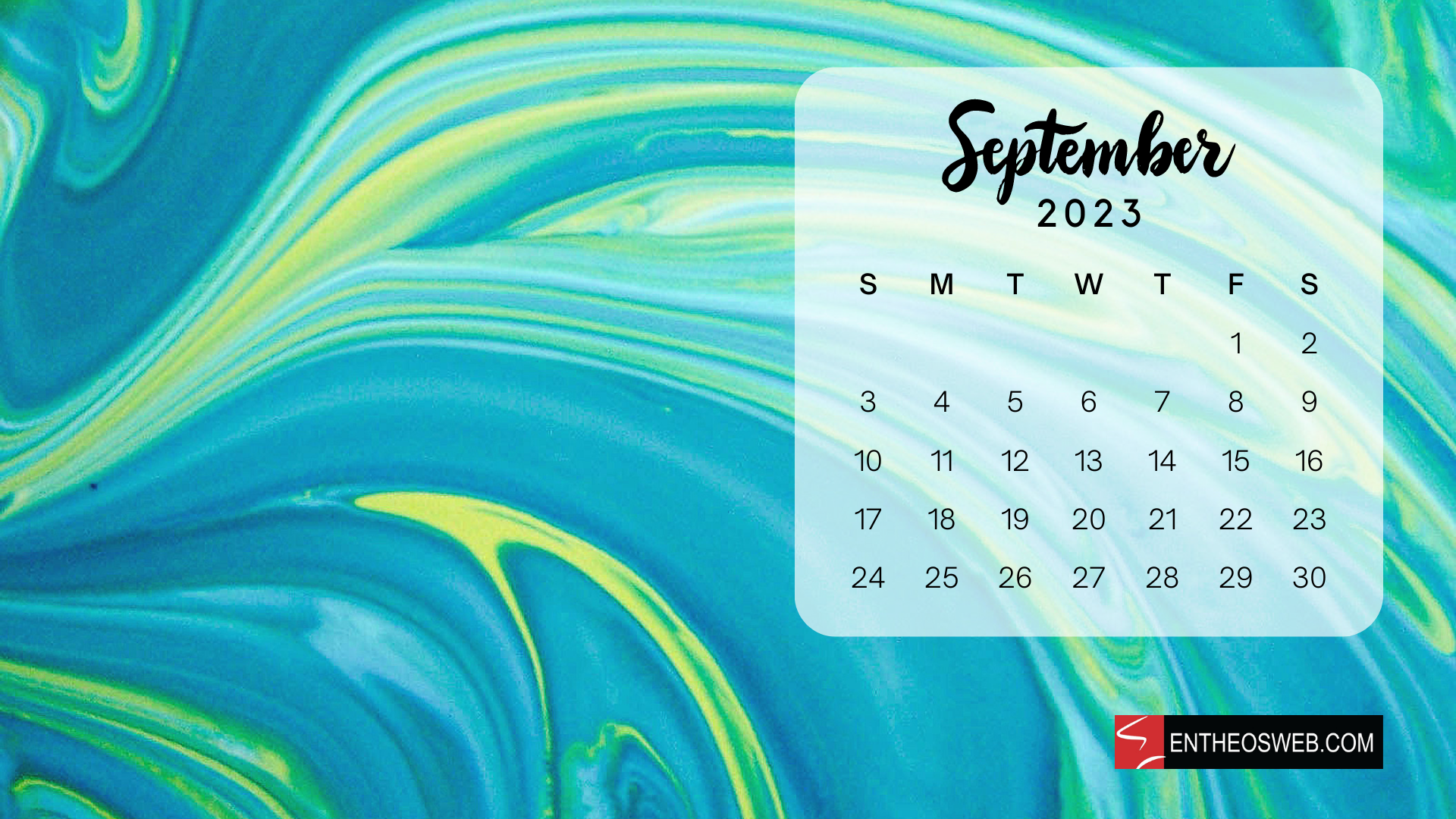 1920x1080 September 2023 Calendar Desktop Wallpaper