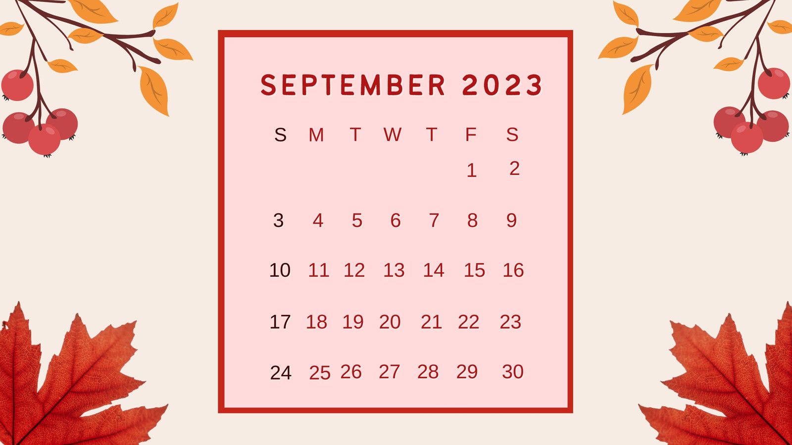 September 2023 Calendar Wallpapers - Top Free September 2023 Calendar