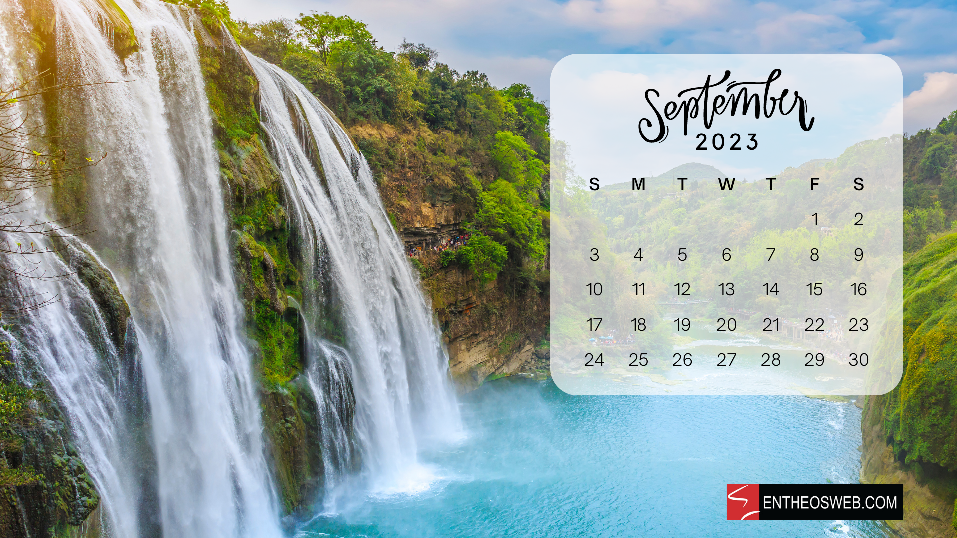 1920x1080 September 2023 Calendar Desktop Wallpaper