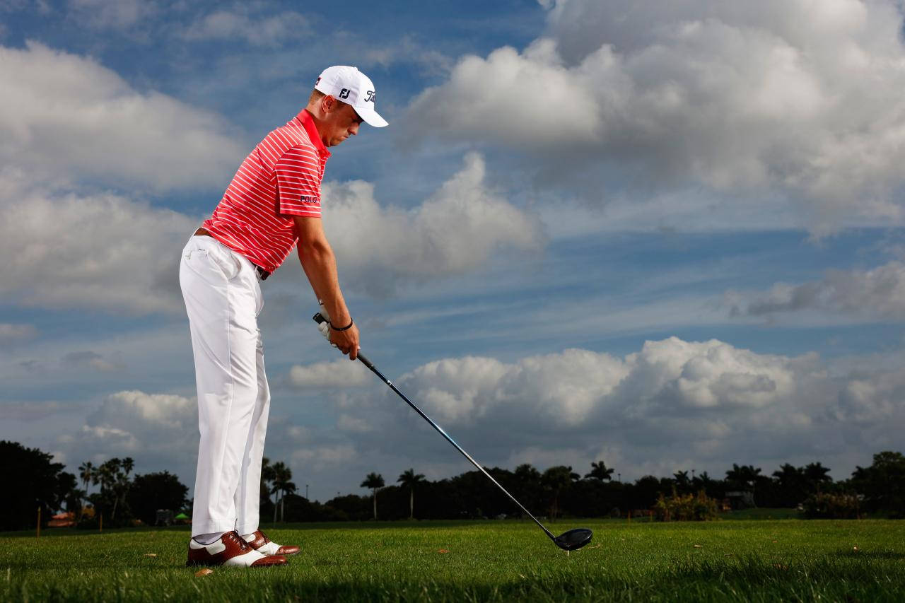 1280x853 Download Justin Thomas Golf Strike Wallpaper