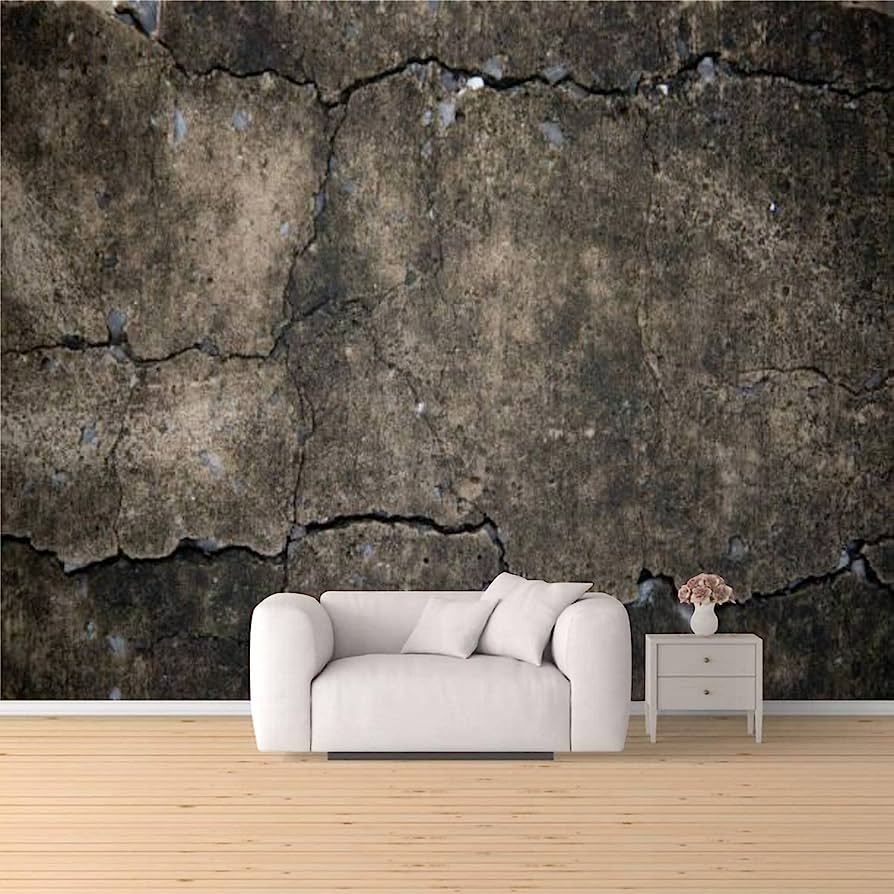 894x894 XZBLCMWYBYYYQ Cracked Grunge Rough Cement Concrete Texture Surface Peel & Stick Wallpaper Removable Self Adhesive Large Wallpaper Roll 3D Wall Mural Sticker Home Decor For Living Room Bedroom
