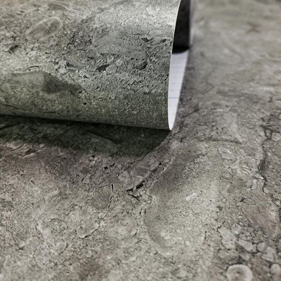 900x900 Black, Grey Concrete Cement Textured Neutral Wallpaper Office Modern Plain PVC Wall Papers Home Decor For Living Room _