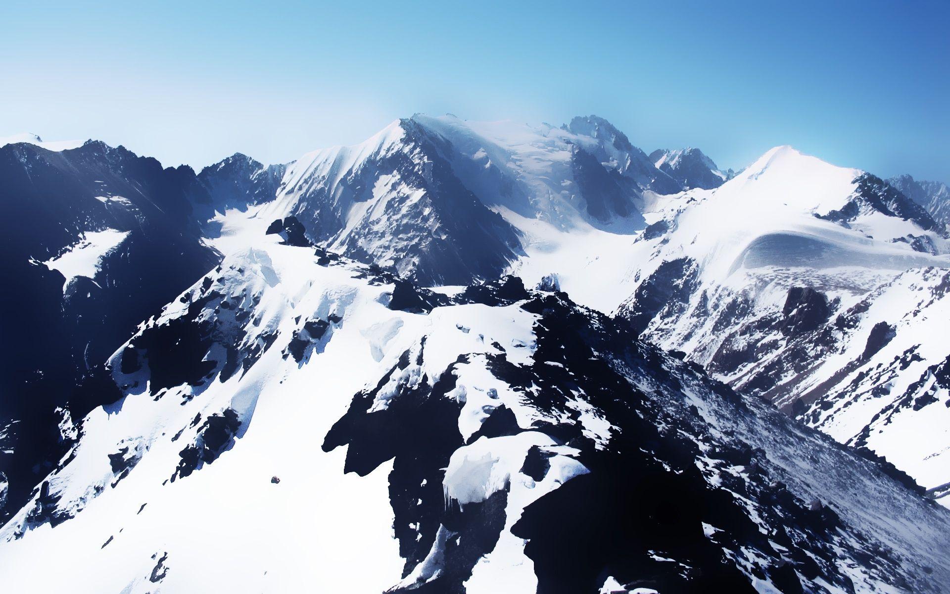 Hình nền dãy núi tuyết trắng 1920x1200 ở định dạng jpg để tải xuống miễn phí