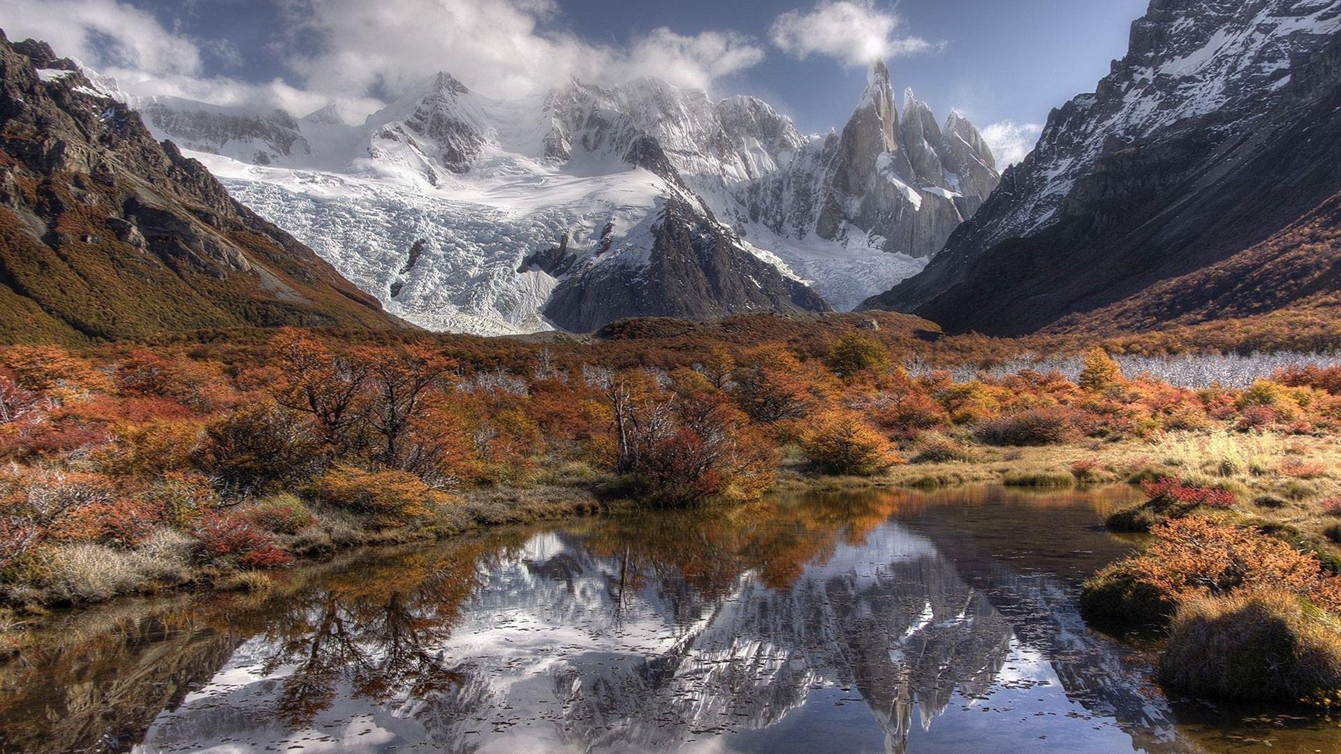 1920x1080 Snow Covered Mountains hình nền