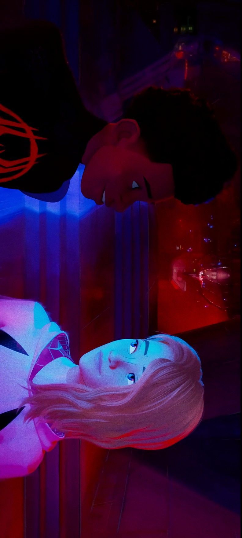 792x1760 Miles Morales and Gwen Stacy wallpaper. Spider verse, Spiderman, Miles spiderman