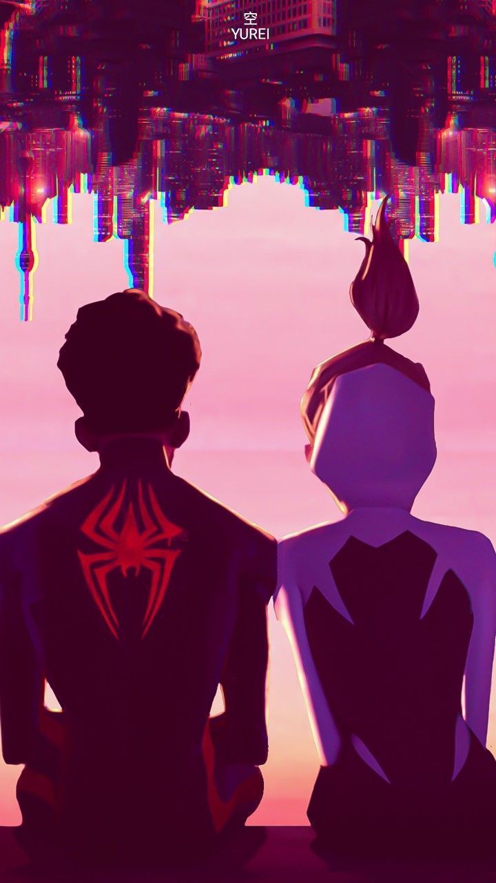 720x1280 Miles Morales and Gwen Stacy Wallpaper. Marvel spiderman art, Spiderman picture, Spiderman art