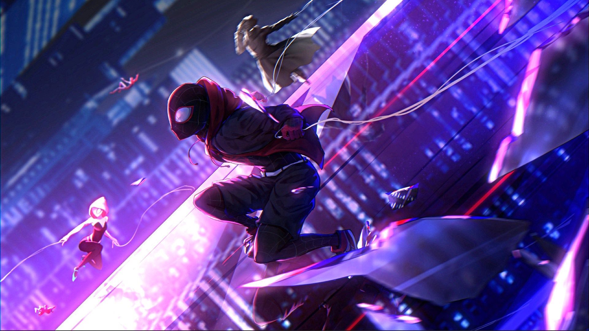 1920x1080 Spider Man Miles Morales, Spider Gwen, Spider Man, Spider Man Noir, Miles Morales Gallery HD Wallpaper