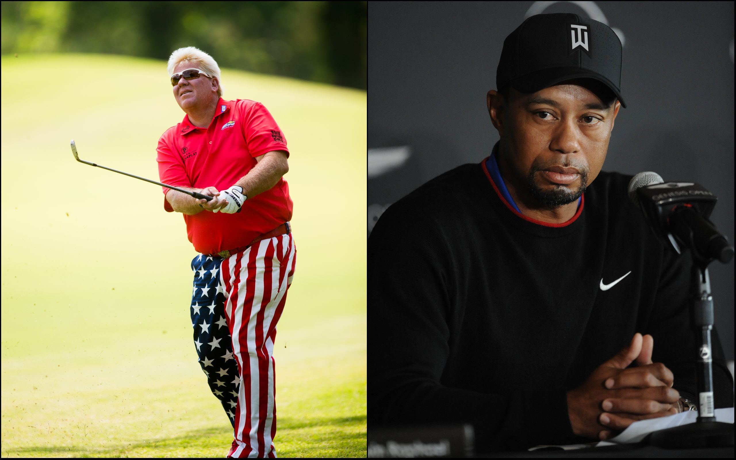 2560x1600 Tiger Woods absolutely ROASTS John Daly for using a golf cart at US PGA!