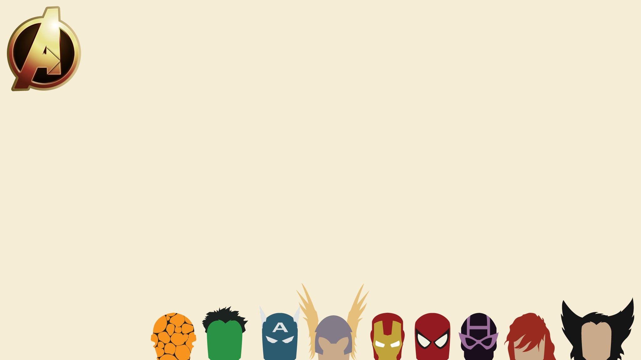 2048x1152 Minimalist Marvel Wallpaper