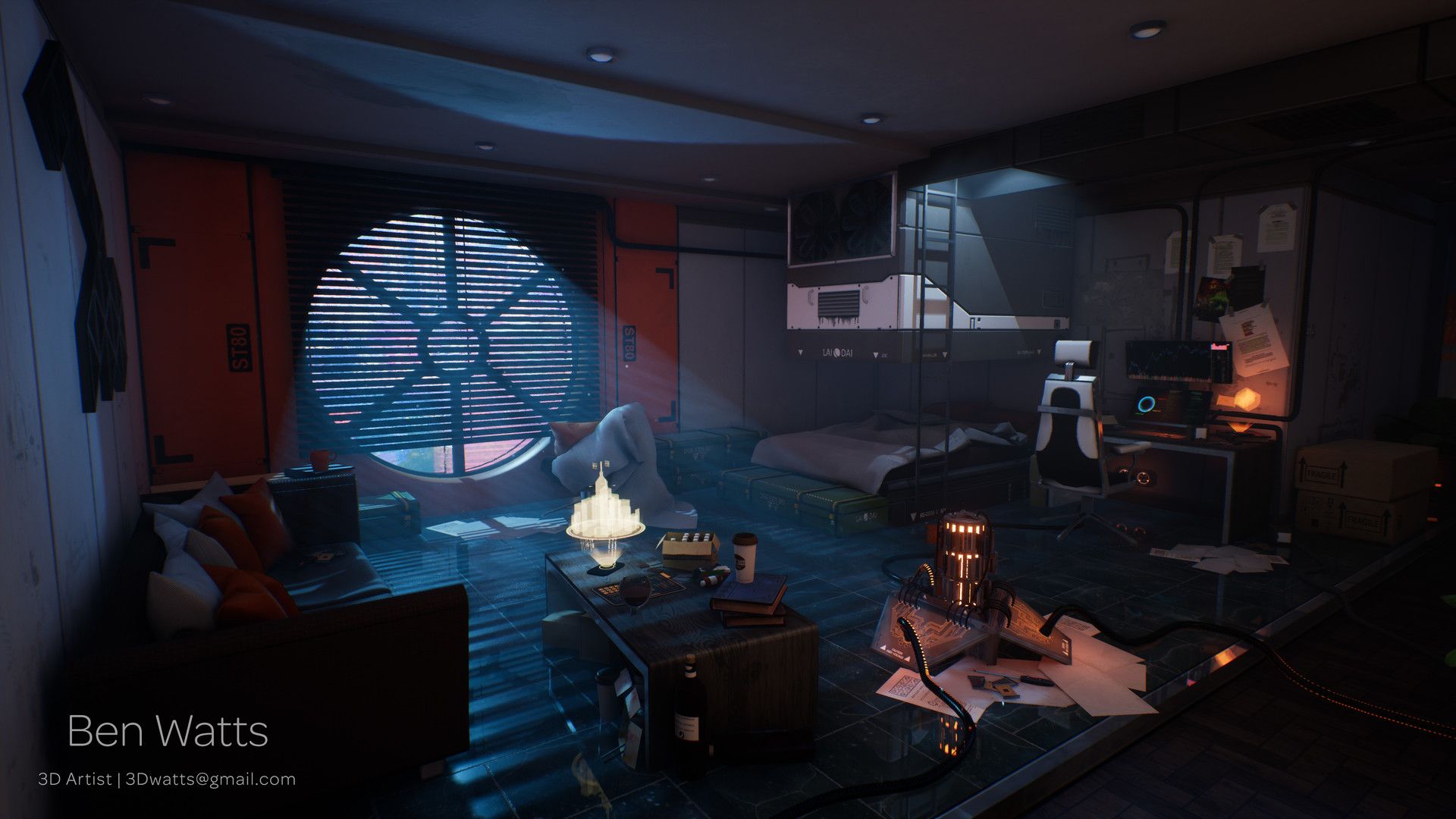 1920x1080 SciFi Cyberpunk Apartment