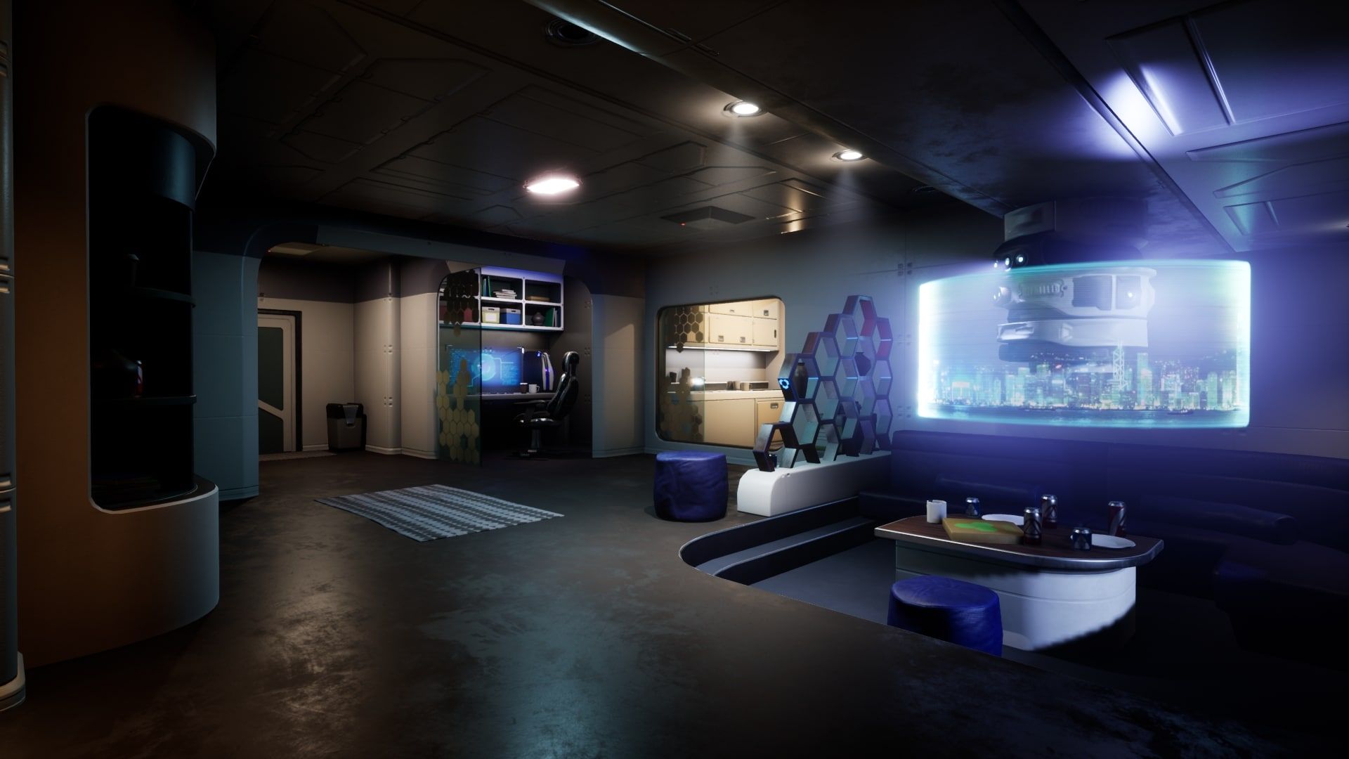 1920x1080 Cyberpunk apartments in Props