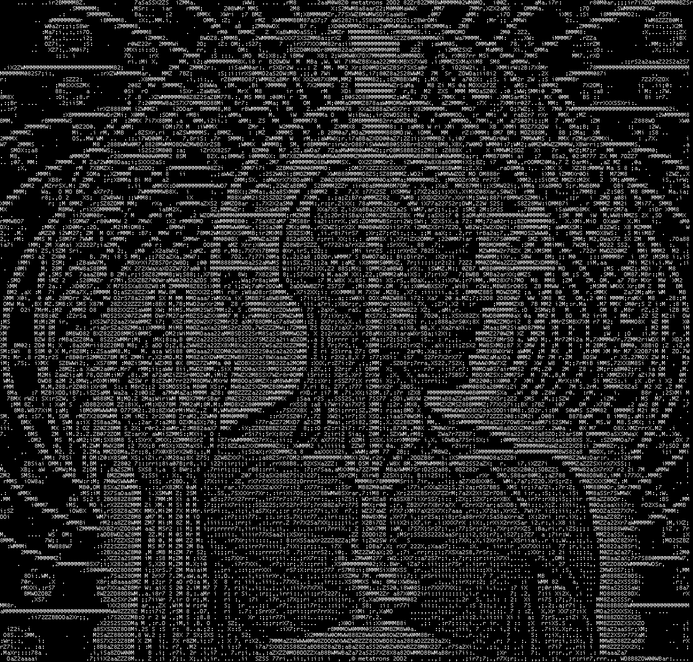 1407x1344 Cool Lateralus based ASCII art I found while googling