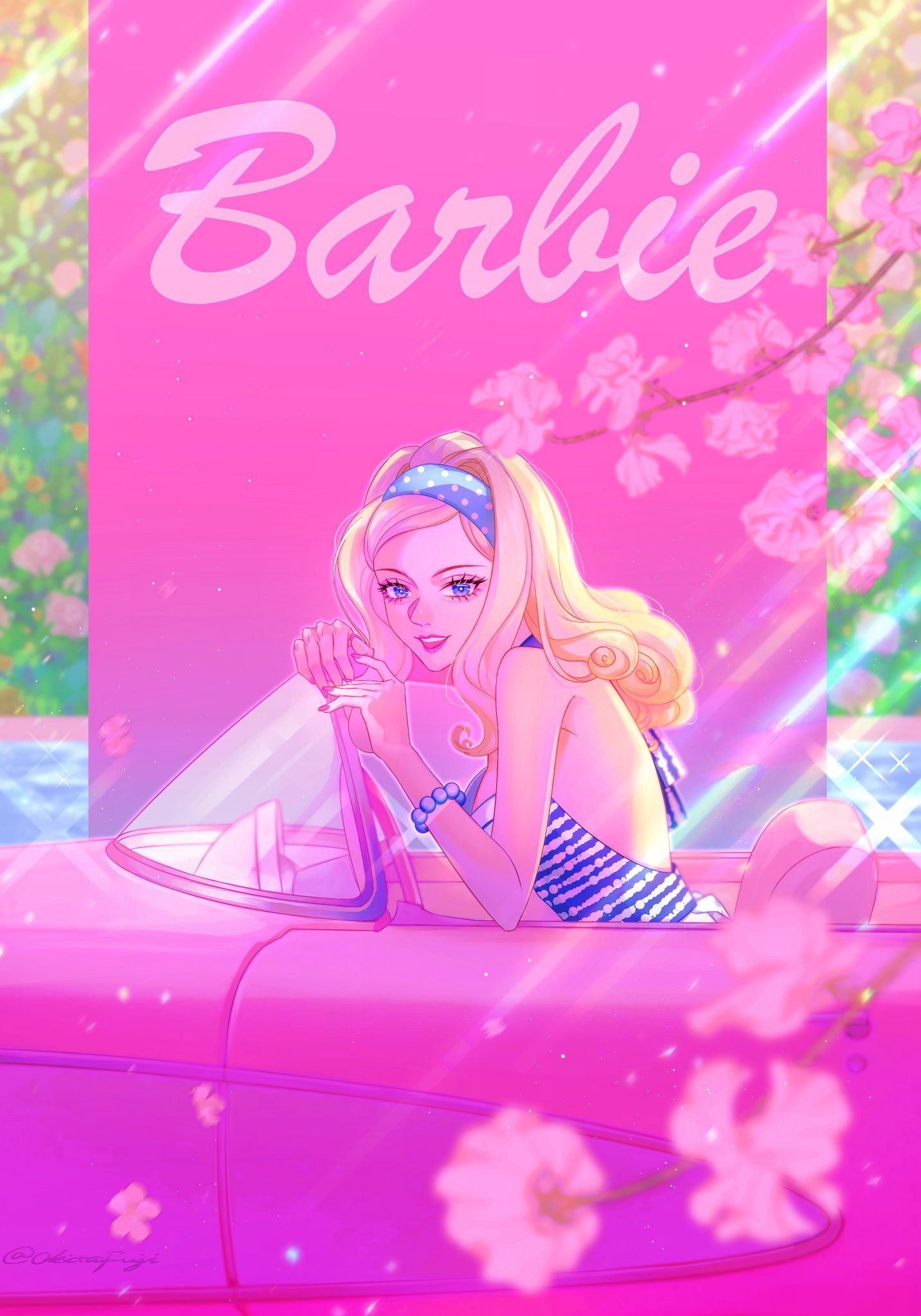 1433x2048 barbie and margot robbie (barbie and 1 more) drawn