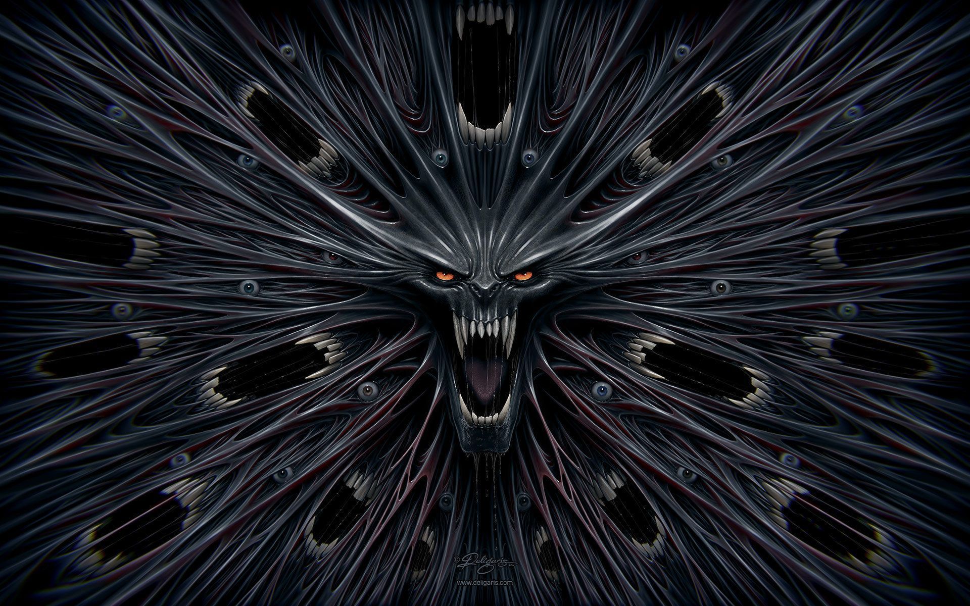 1920x1200 HD Wallpaper. Skull wallpaper, Dark creatures, Horror art