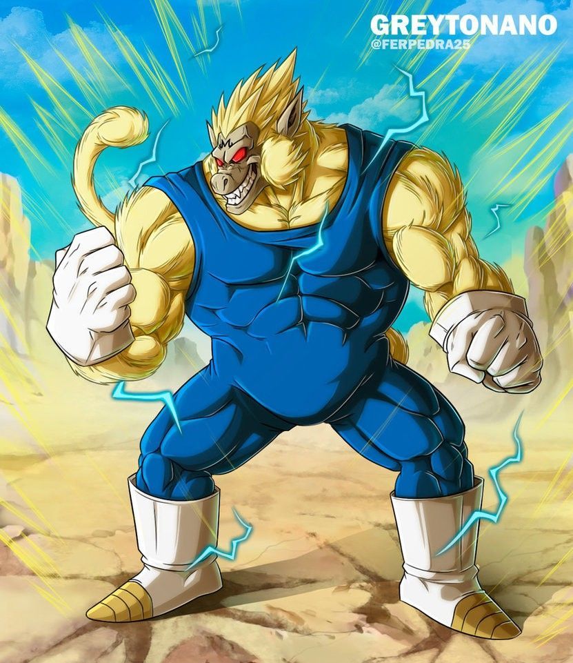 831x961 Vegueta Ōzaru Super Saiyajin. Personajes de dragon ball, Personajes de goku, Ilustración de dragón
