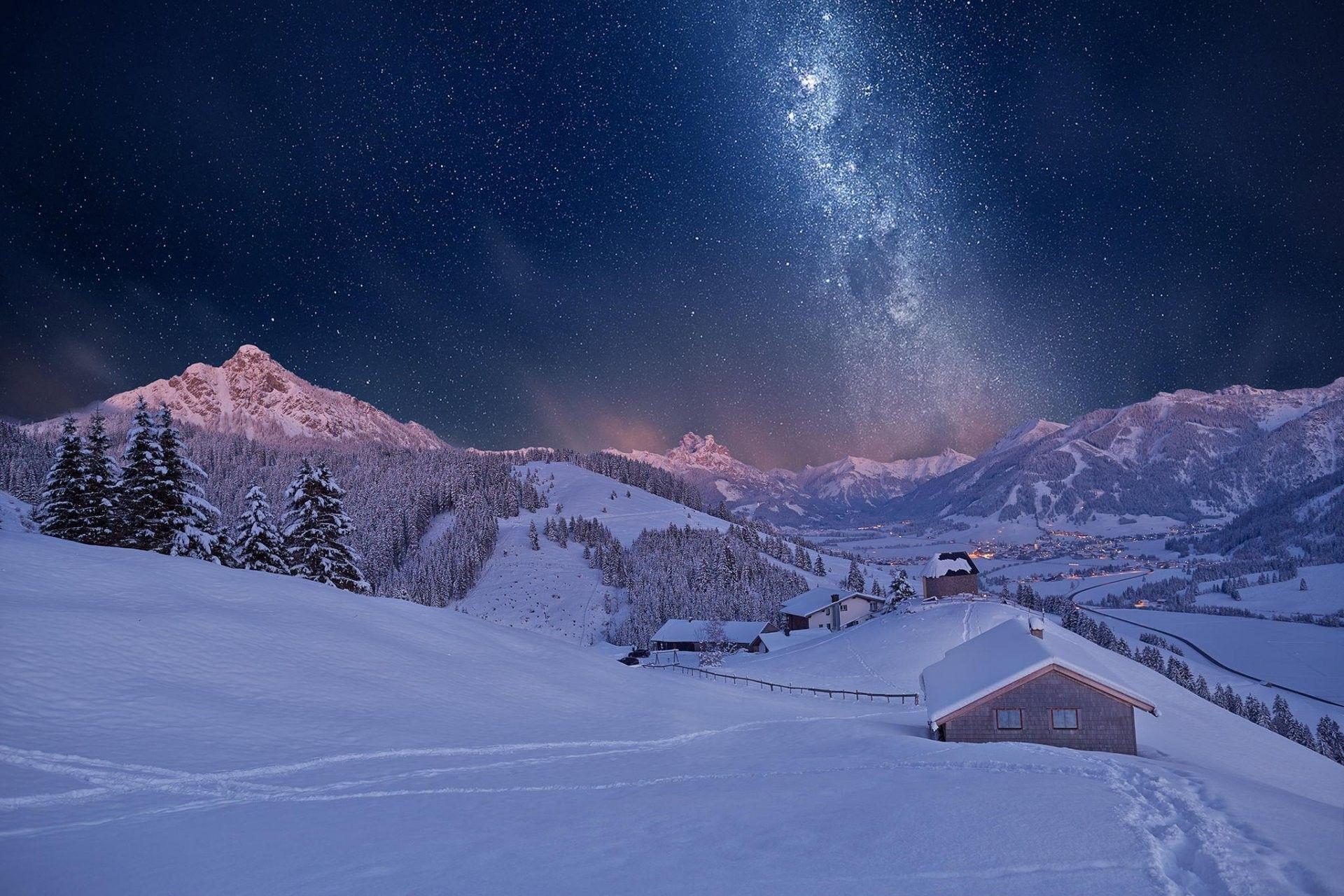 Night Snow Wallpapers - Top Free Night Snow Backgrounds - Wallpaperaccess