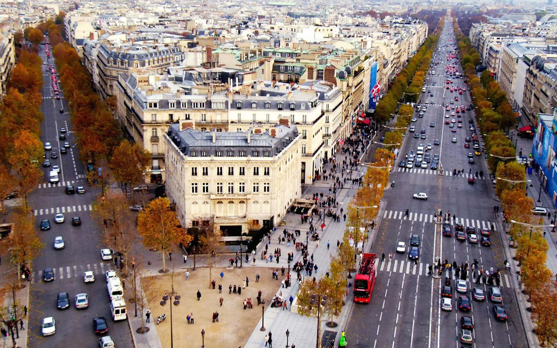 1920x1200 Champs Elysees Avenue in Paris HD wallpaper