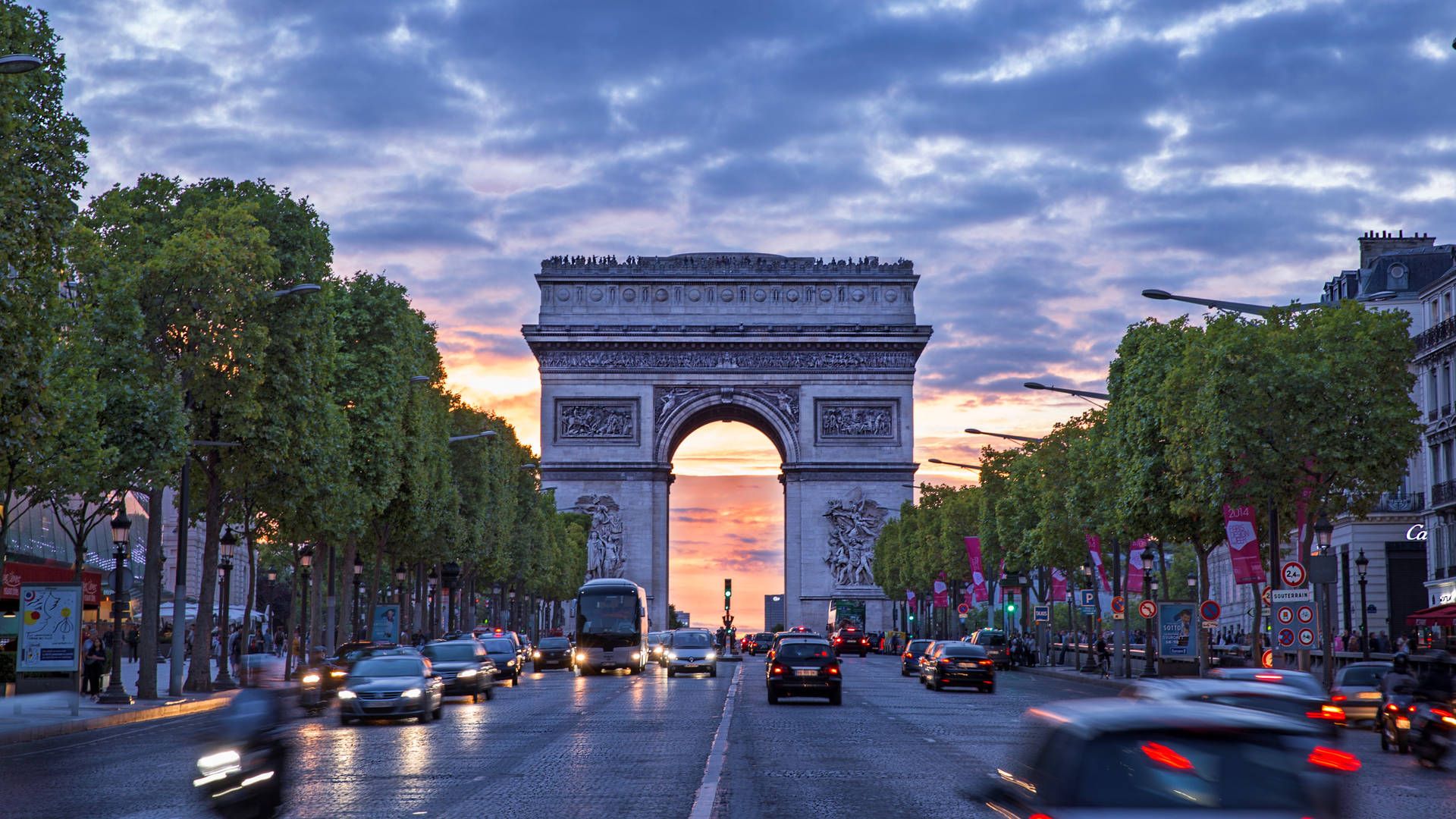 1920x1080 Download Champs-Élysées Avenue In France Wallpaper