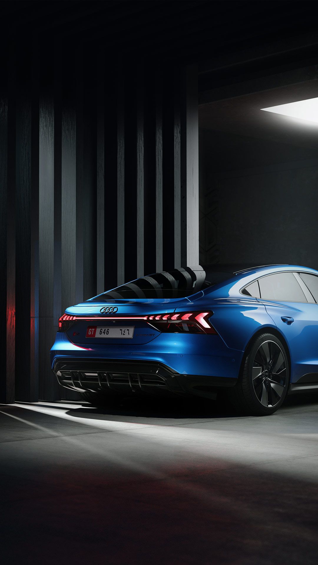 1080x1920 Audi Middle East Blue Metallic RS E Tron GT Wallpaper Are Here