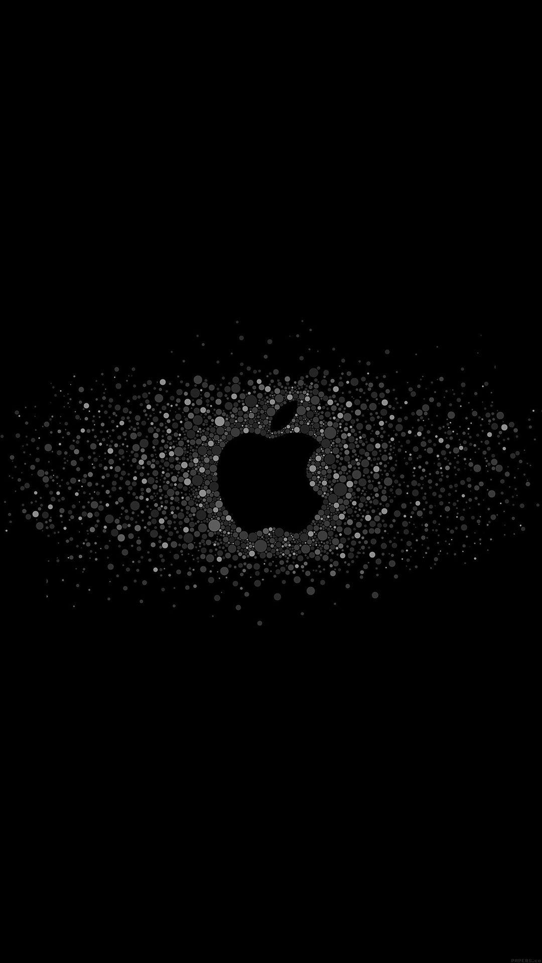 1080x1920 Logo Art Apple Rainbow Minimal Dark #iPhone #plus #wallpaper