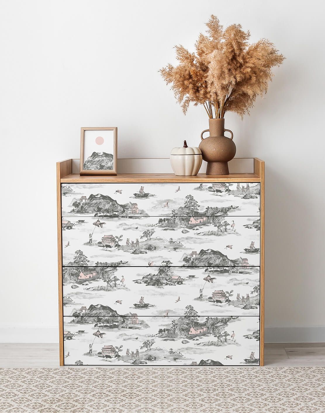 1112x1415 Brilliant Ways to Upcycle Furniture with Wallpaper
