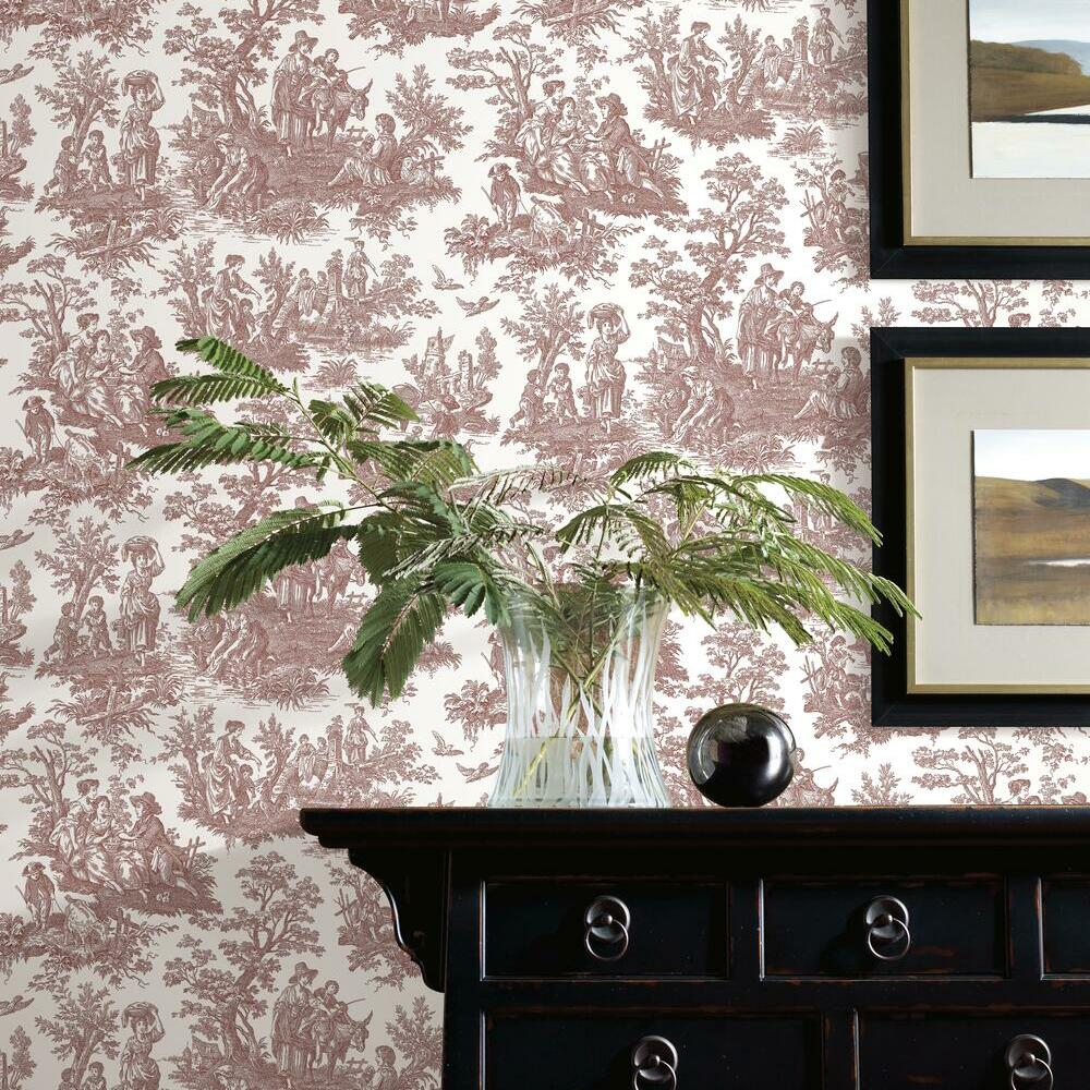 1000x1000 Waverly Country Life Toile Peel and Stick Wallpaper