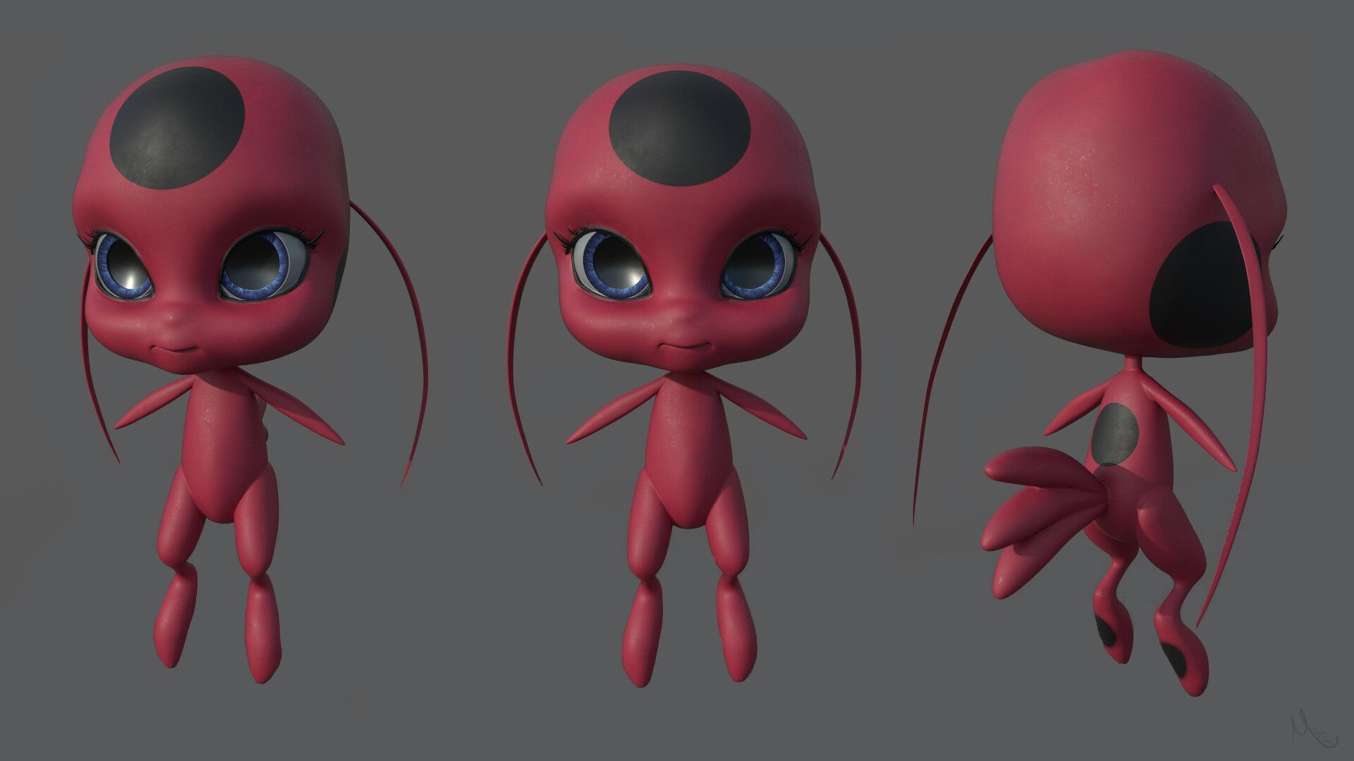 1920x1080 Tikki of Miraculous Ladybug 3D Character
