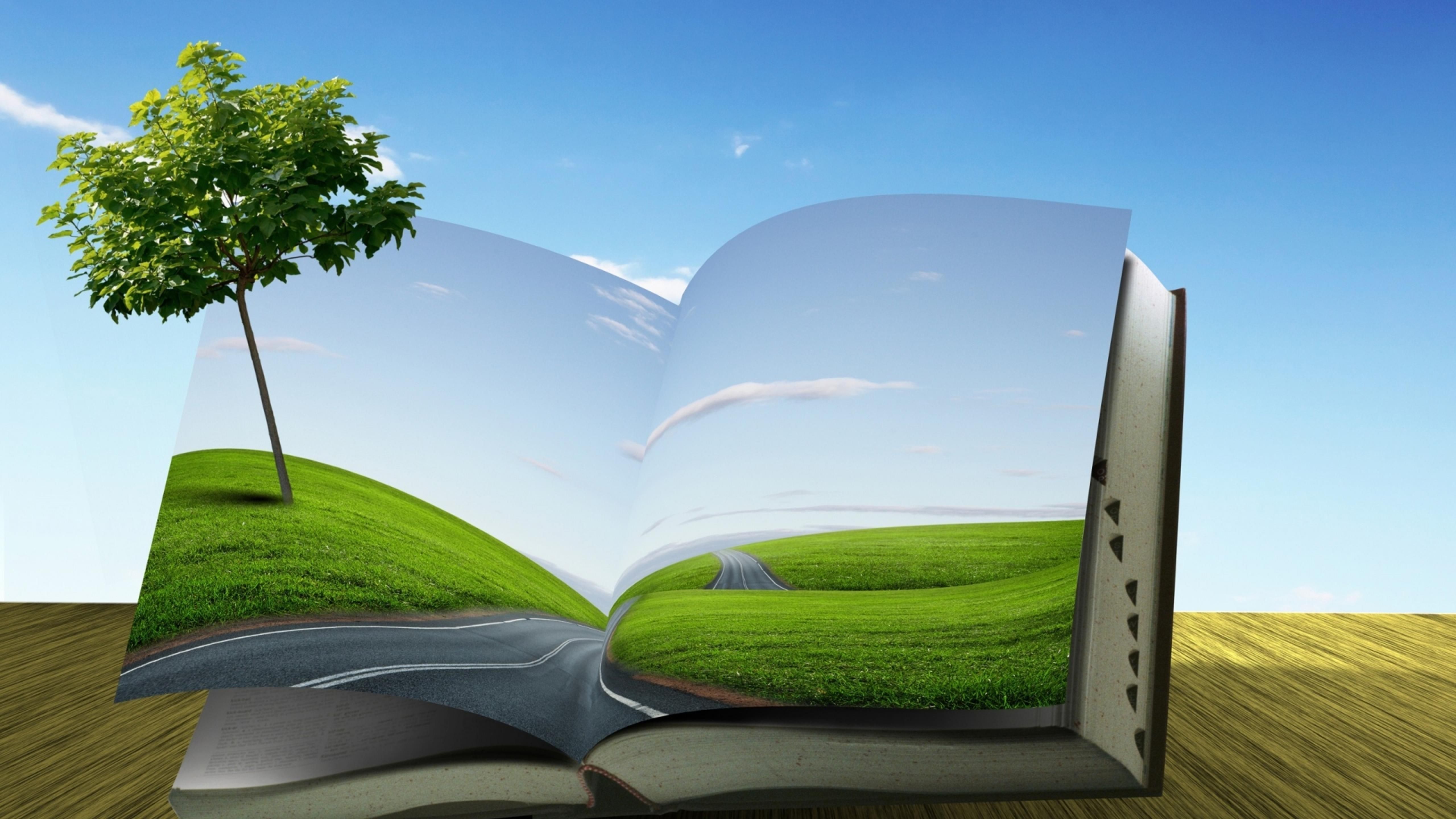 5120x2880 A fantasy book and HD wallpaper