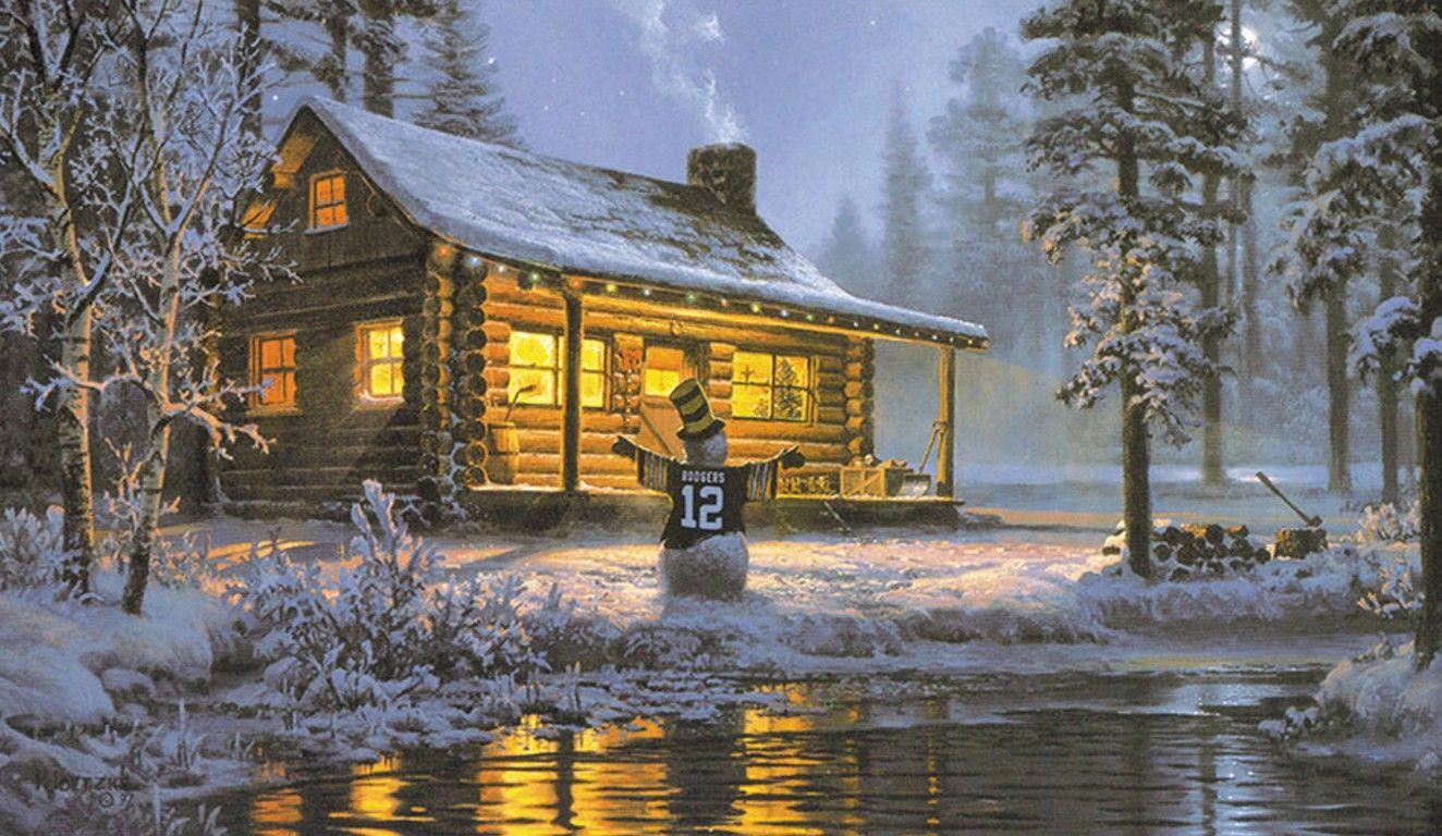 1324x768 Winter: Trees House Smoke Beautiful Winter Lights Cold Light Forest