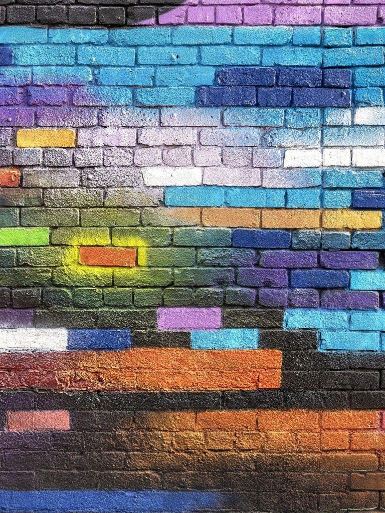 Graffiti Brick Wallpaper