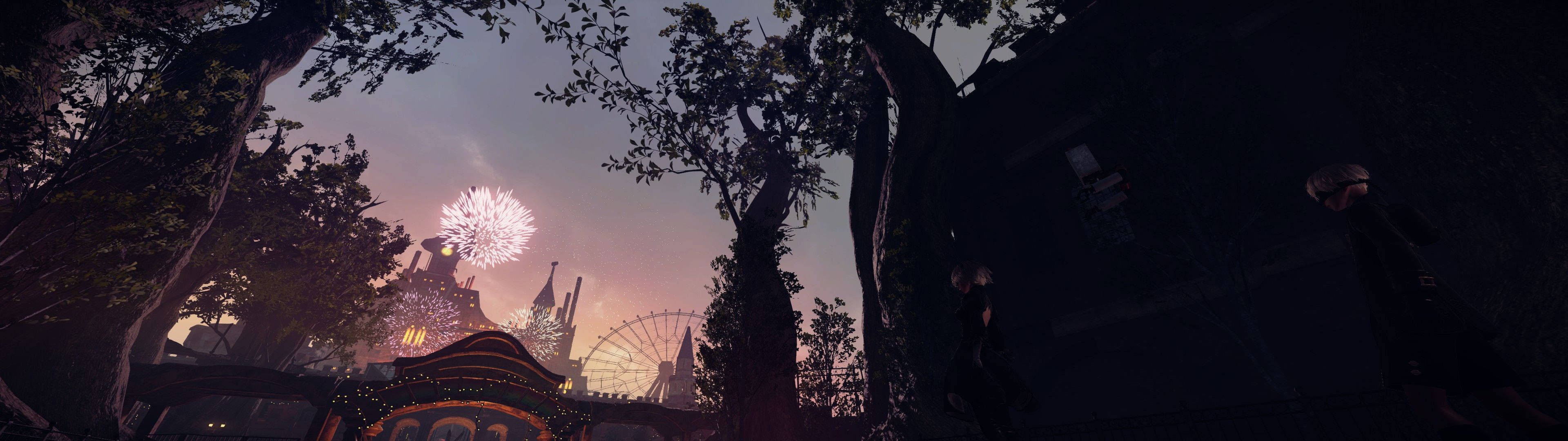 3840x1080 Download Epic Nier Automata Dual Monitor Gaming Wallpaper