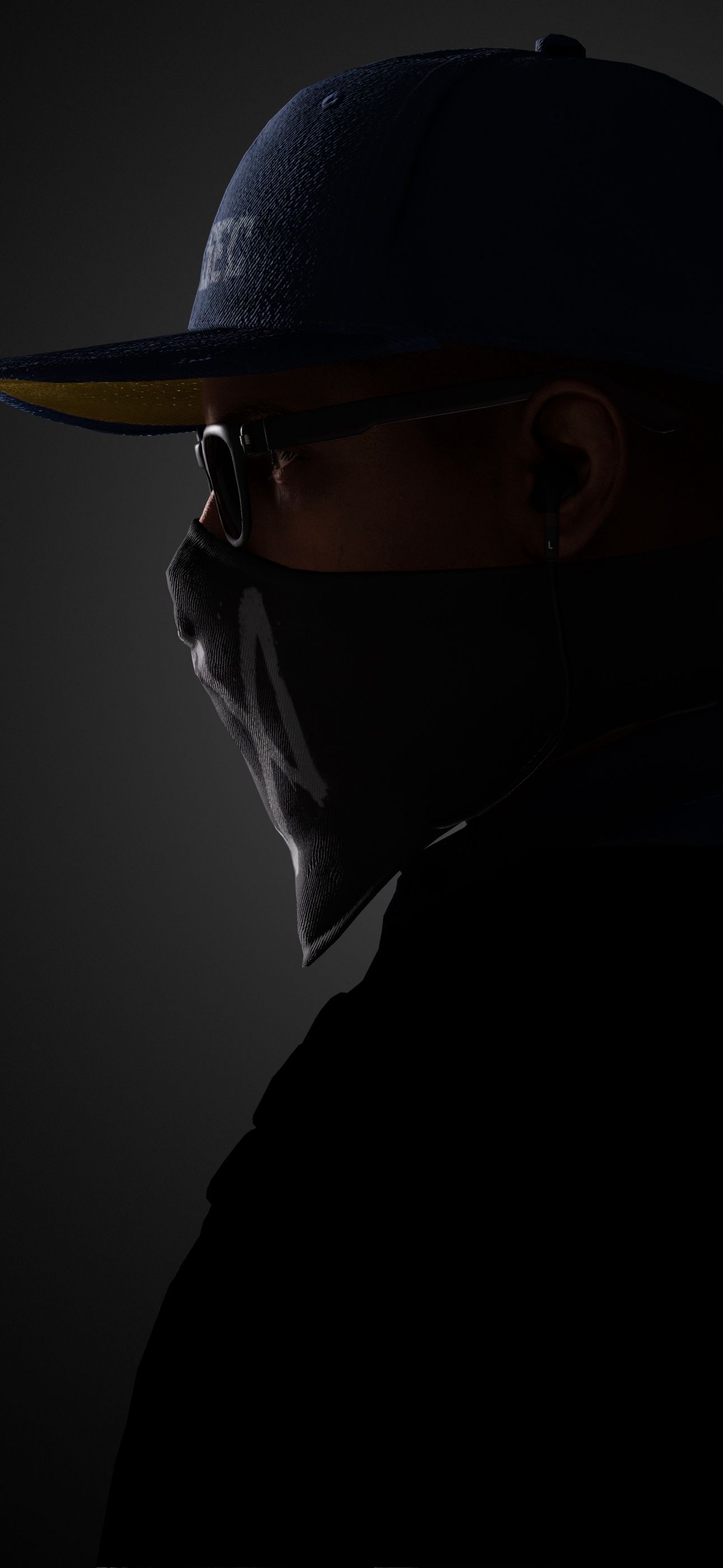 1290x2796 Marcus Holloway Wallpaper 4K, Watch Dogs Dark background, 5K