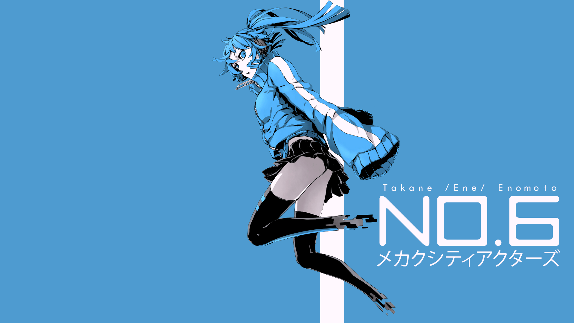 1920x1080 illustration, anime, anime girls, jumping, cartoon, Mekakucity Actors, Kagerou Project, Enomoto Takane Gallery HD Wallpaper