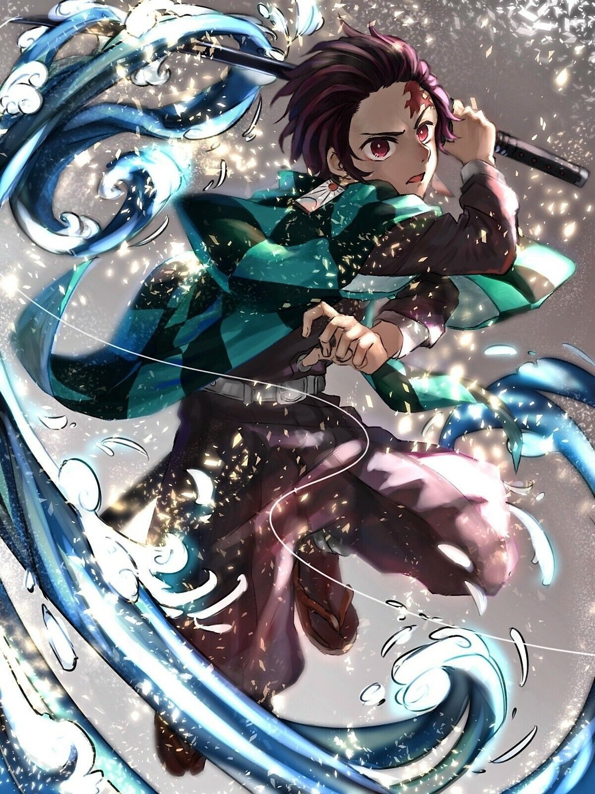 1200x1600 Tanjiro Demon Slayer Poster. Framed Art. Canvas. Anime. NEW