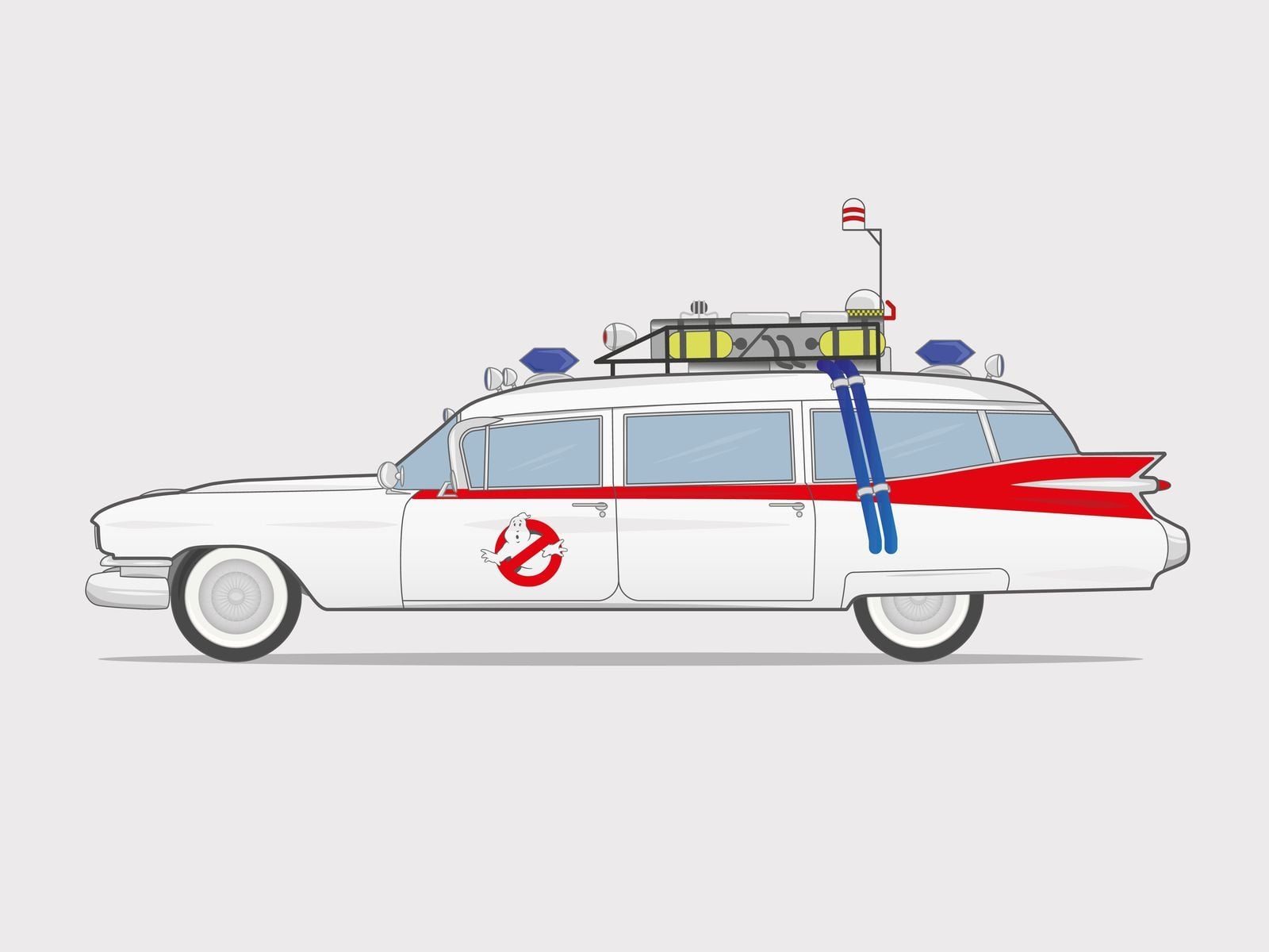 1600x1200 Ghostbusters 'Ecto 1' Illustration by Mike Saville on Dribbble