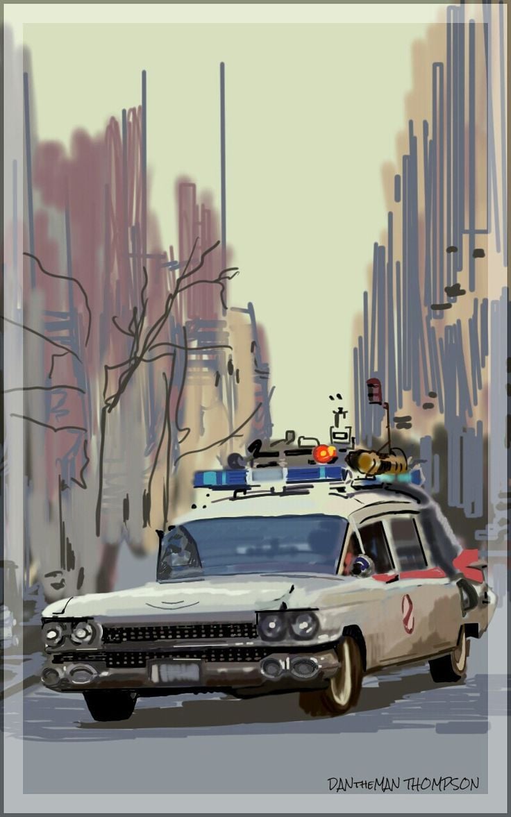 736x1177 Spen Art) Ghostbusters, Ecto 1 (DANtheMAN607 8 25 16) [movie Car Series]. Ghostbusters Car, Ghostbusters Movie, Ghostbusters