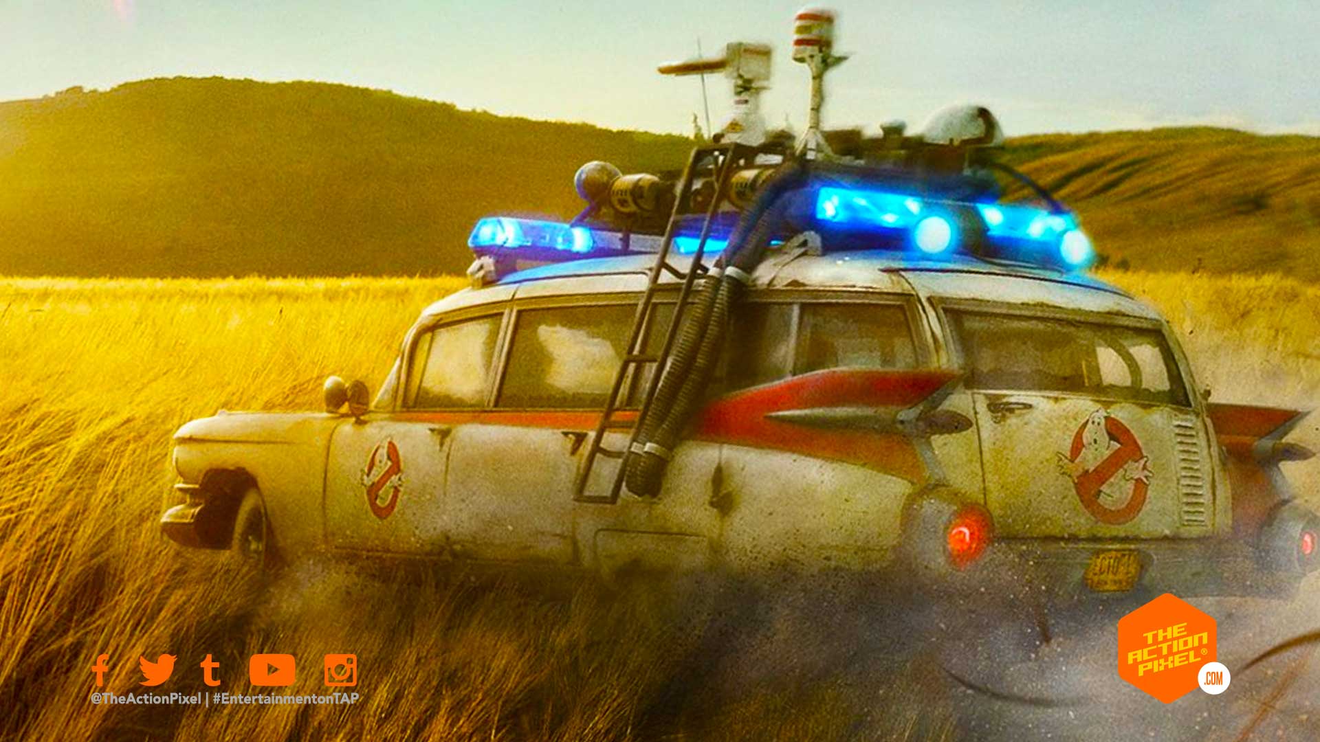 1920x1080 The Ecto 1 Hurtles Towards An Extinction Level Event In “Ghostbusters: Afterlife” Teaser Movie Poster