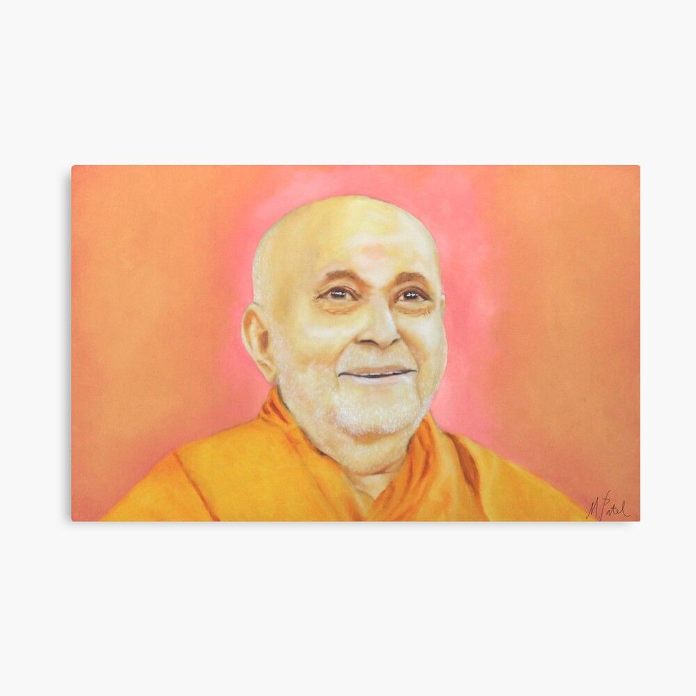 1000x1000 Pramukh Swami Maharaj Painting Poster