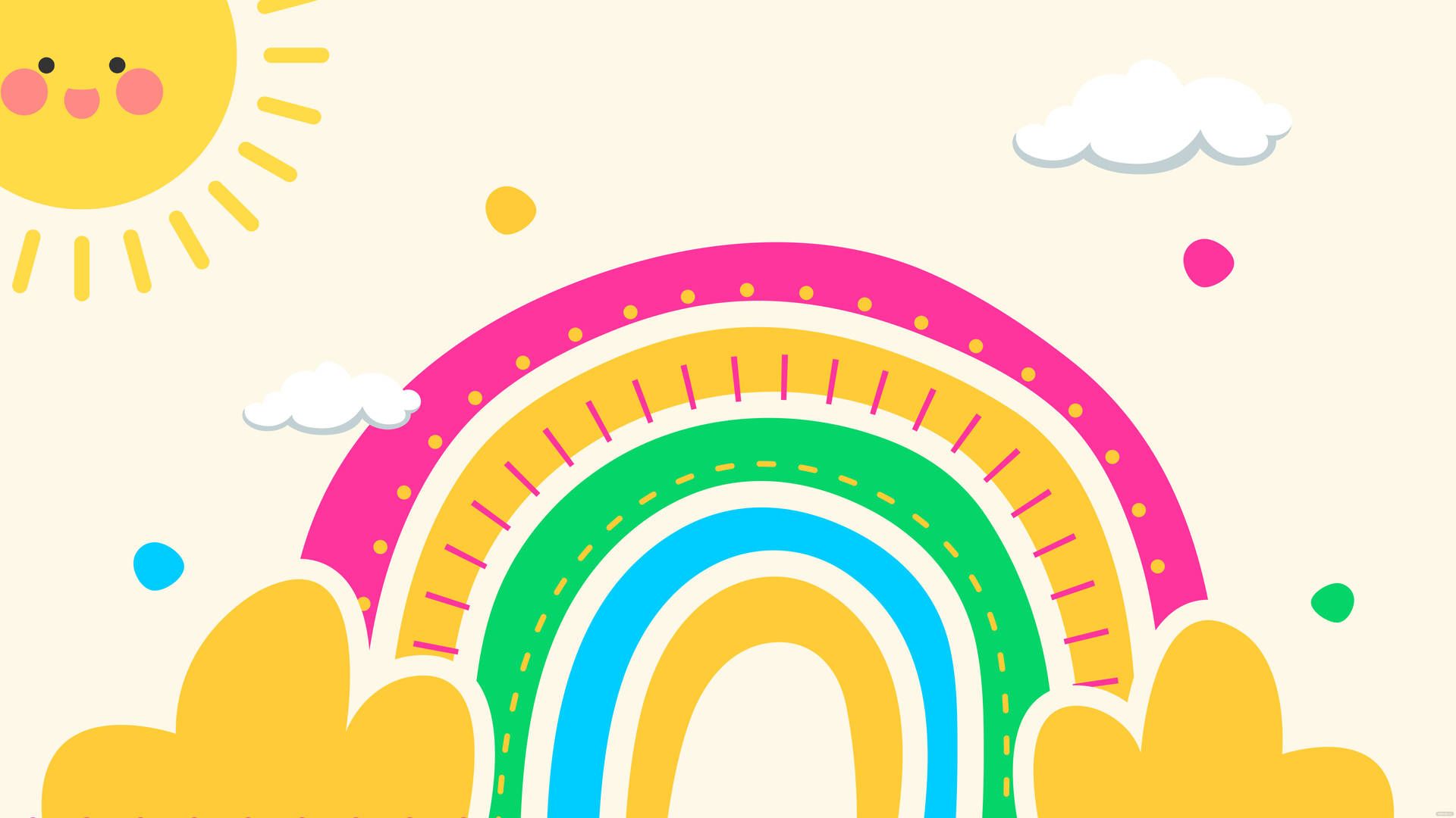 1920x1080 Download Cartoon Rainbow Background Wallpaper