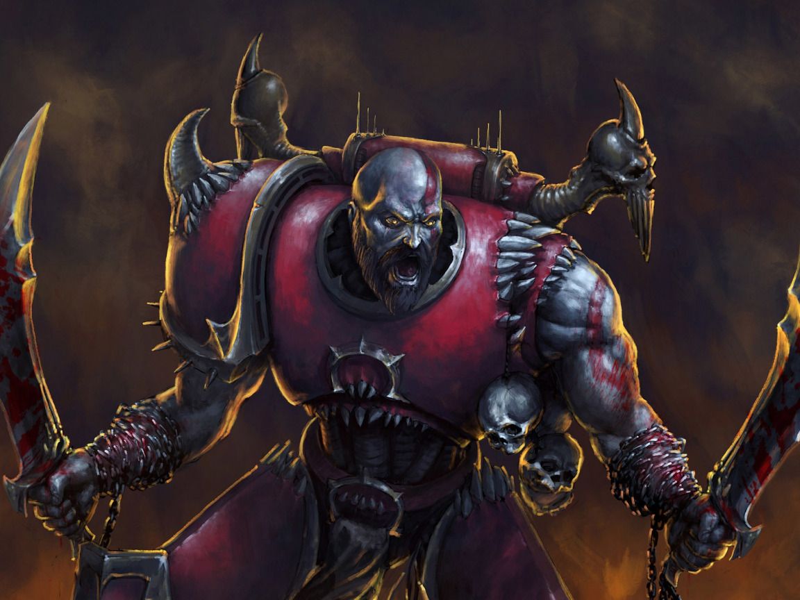 1152x864 Download wallpaper Kratos, God of War, Warhammer 40 blades of chaos, section fantasy in resolution 1152x864