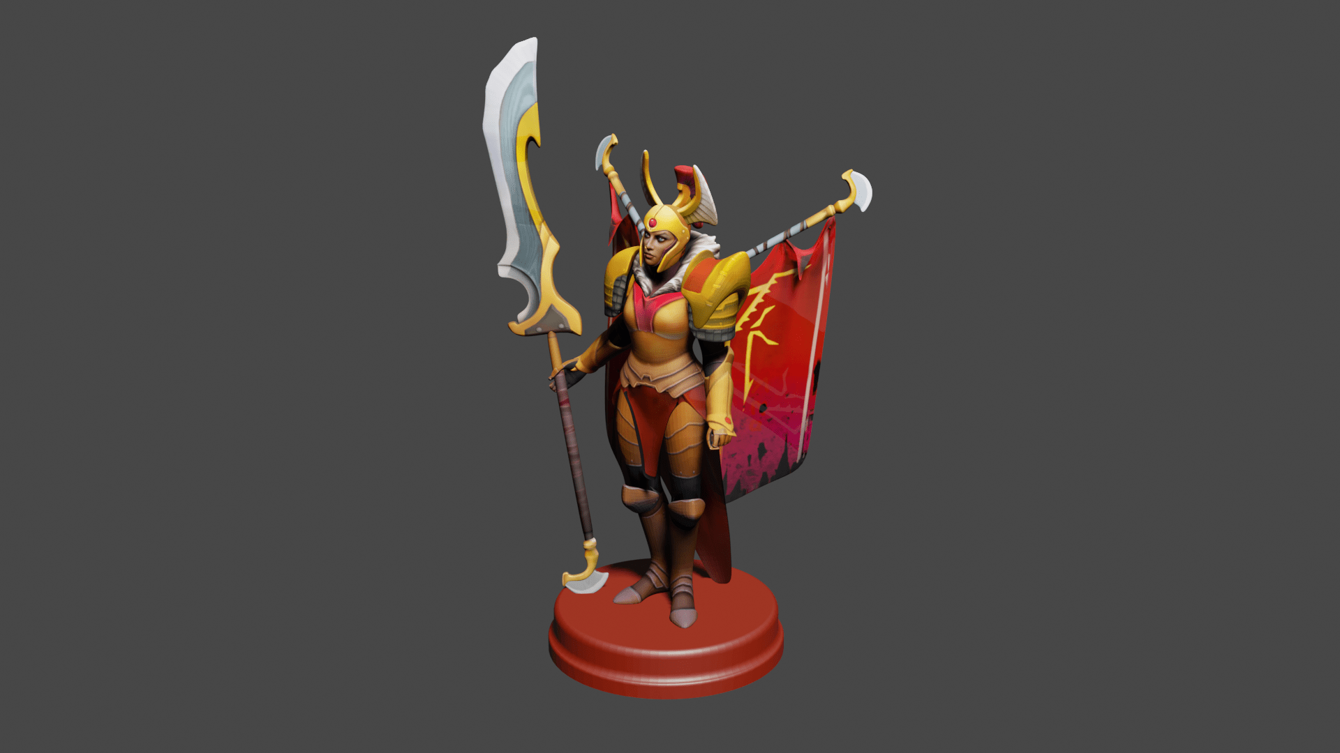 1920x1080 STL file Printable character of game dota 2 Legion Commander・Model to download and 3D print・Cults